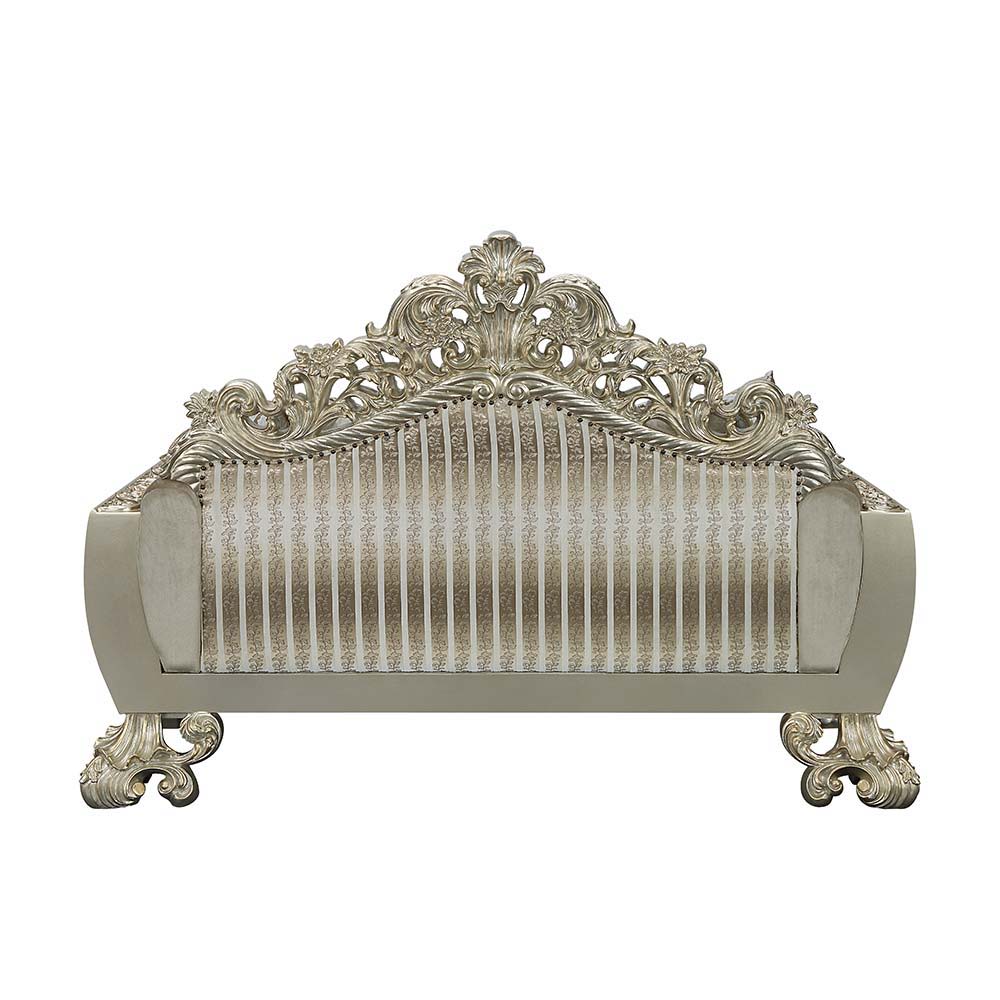 Sorina - Loveseat With 5 Pillows - Velvet, Fabric & Antique Gold - Urban Living Furniture (Los Angeles, CA)