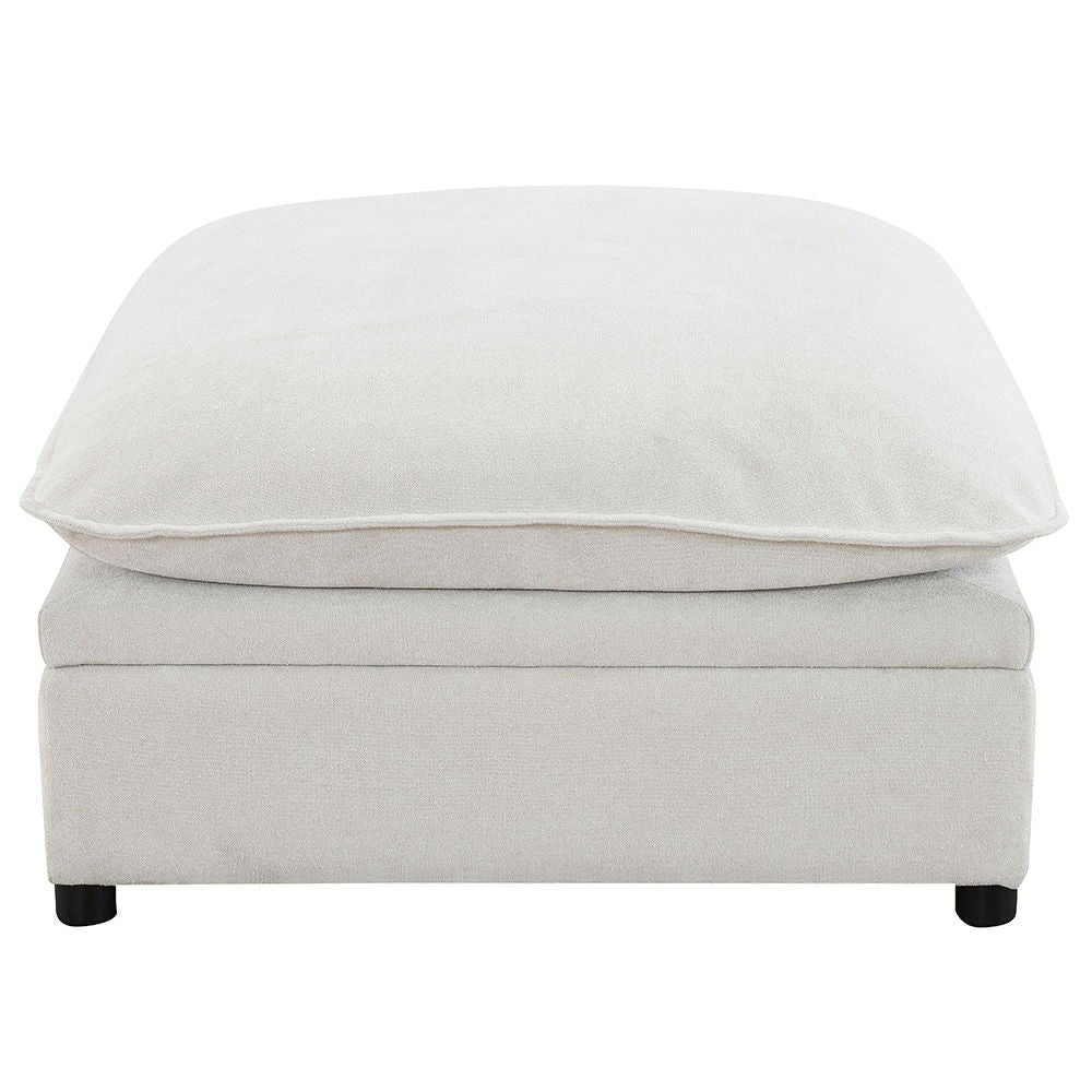 Marisa - Modular Ottoman With Storage - Beige Boucle - Urban Living Furniture (Los Angeles, CA)