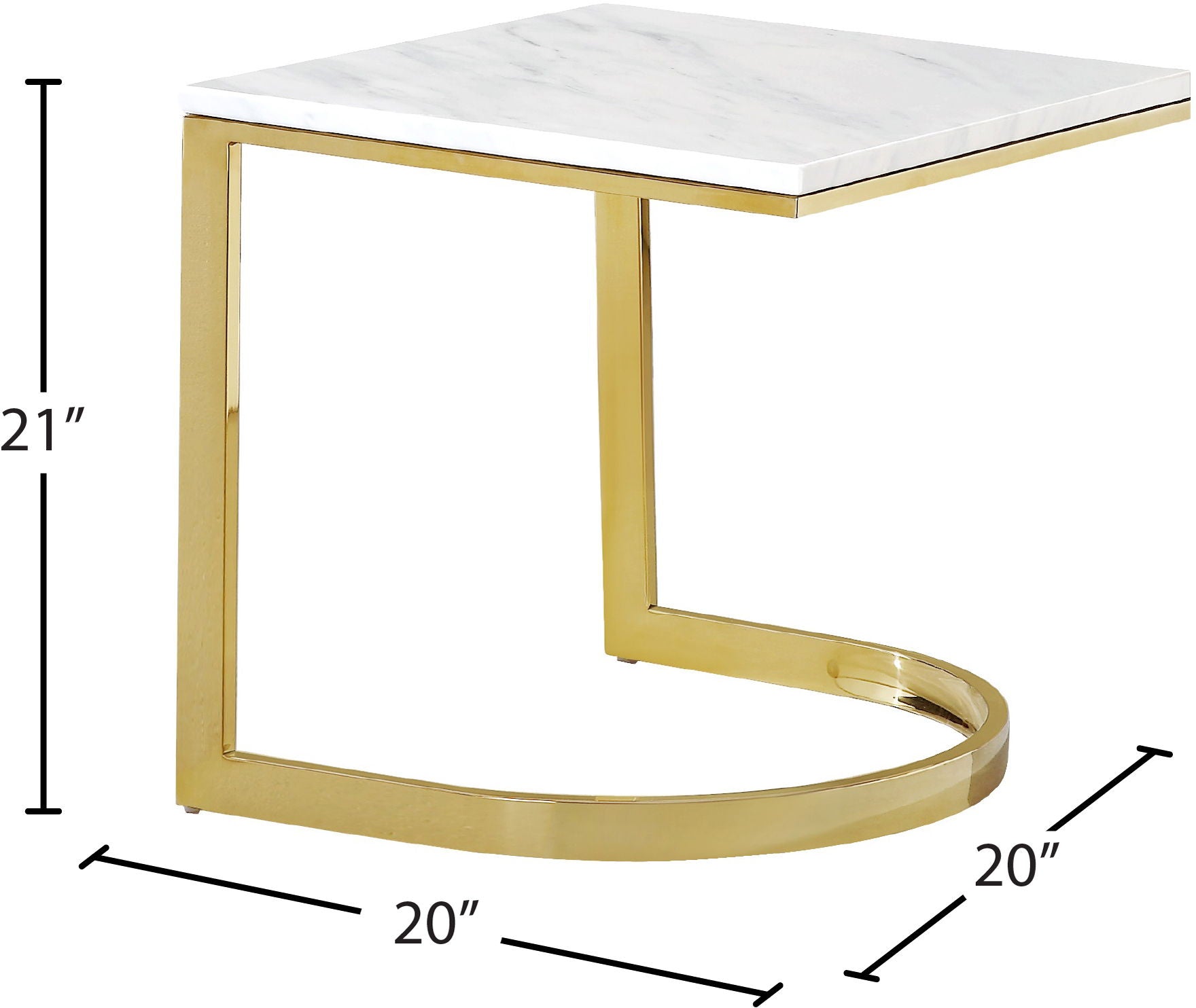 London - End Table - Gold - Urban Living Furniture (Los Angeles, CA)