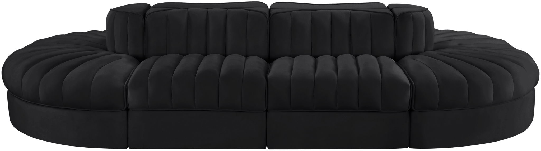 Rummi - Oval Velvet Performance Fabric Upholstered 8 Piece Modular Sectional - Urban Living Furniture (Los Angeles, CA)