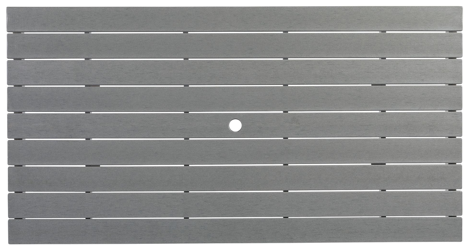 Transville - RECT COUNTER TABLE W/Umb OPT - Gray / White
