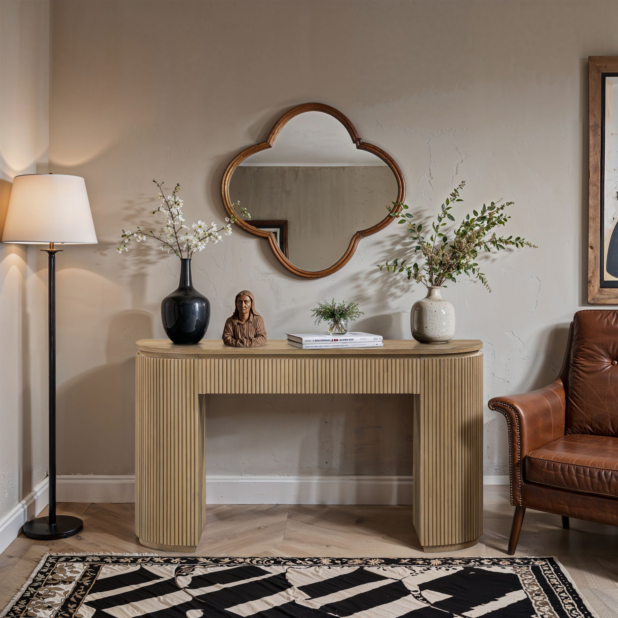 Astrid - Solid Wood And Oak Veneer Console Table - Urban Living Furniture (Los Angeles, CA)