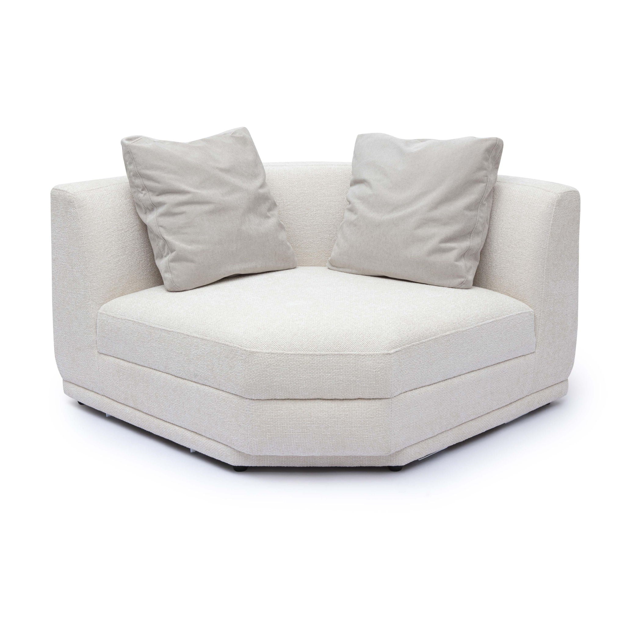 Perry - Modular Wedge Corner Chair - Cream - Urban Living Furniture (Los Angeles, CA)