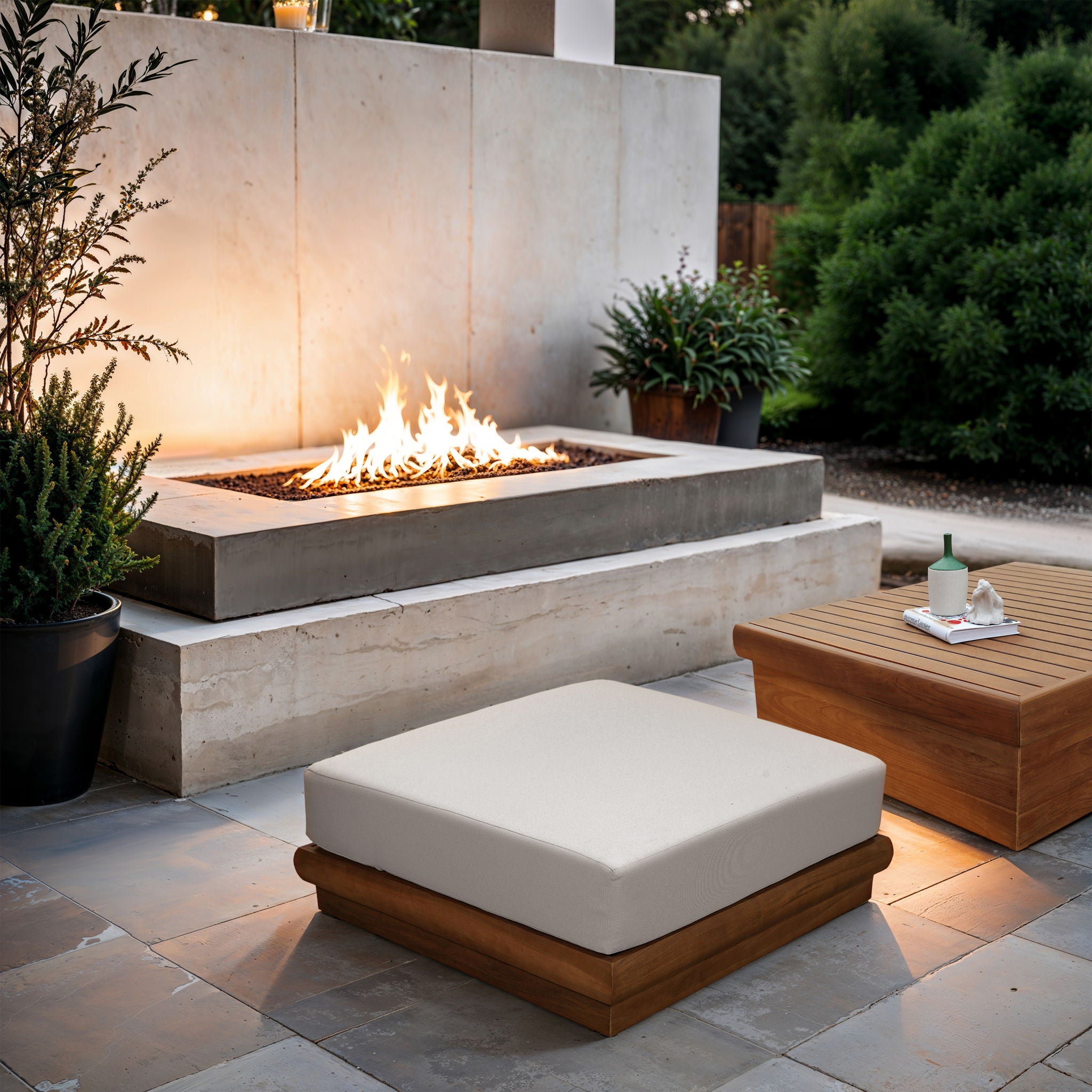 Mirella - Water Resistant Fabric Upholstered Outdoor Patio Modular Ottoman - Urban Living Furniture (Los Angeles, CA)