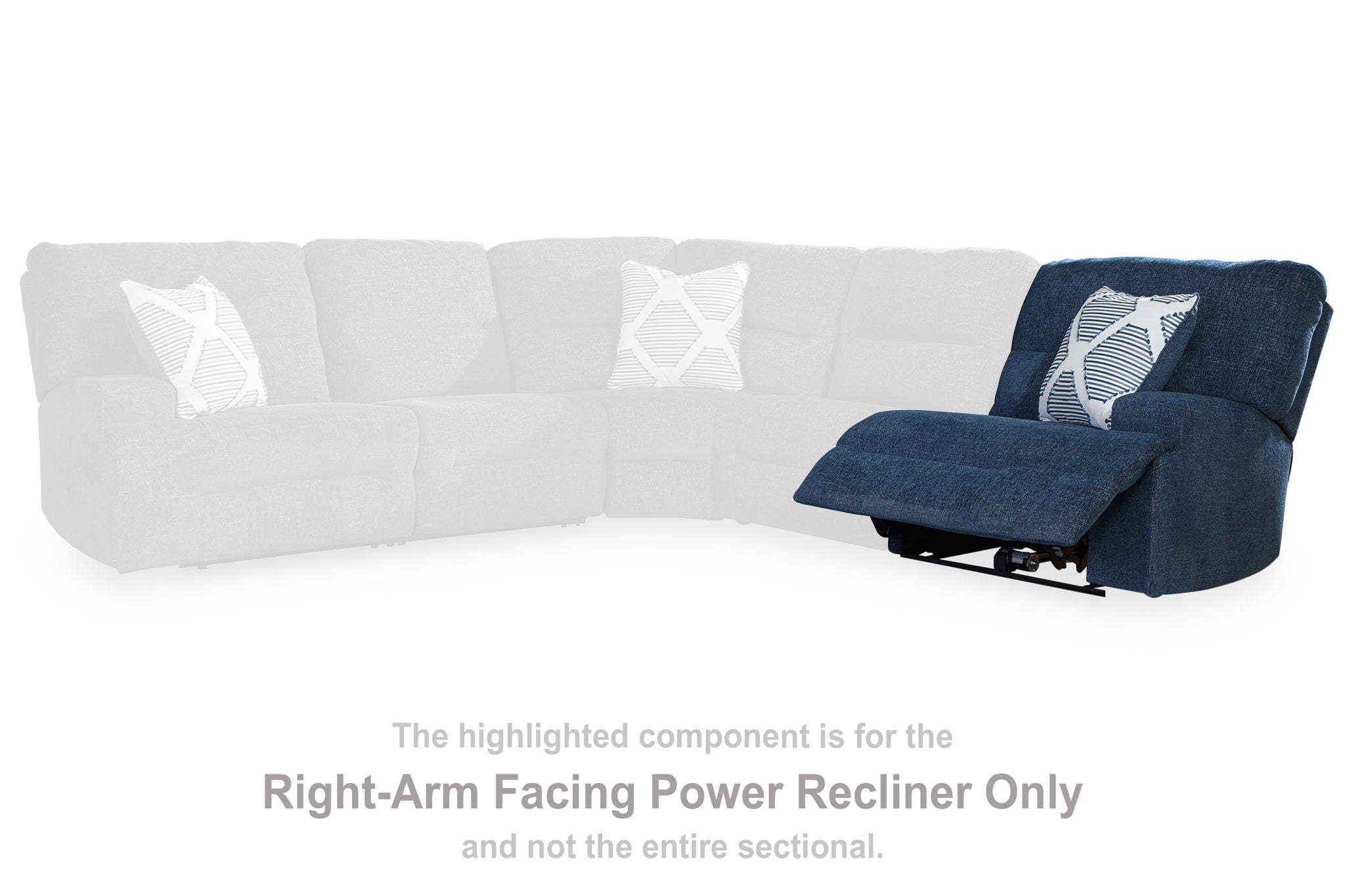 Acklen Place - Navy - Raf Zero Wall Power Recliner - Urban Living Furniture (Los Angeles, CA)
