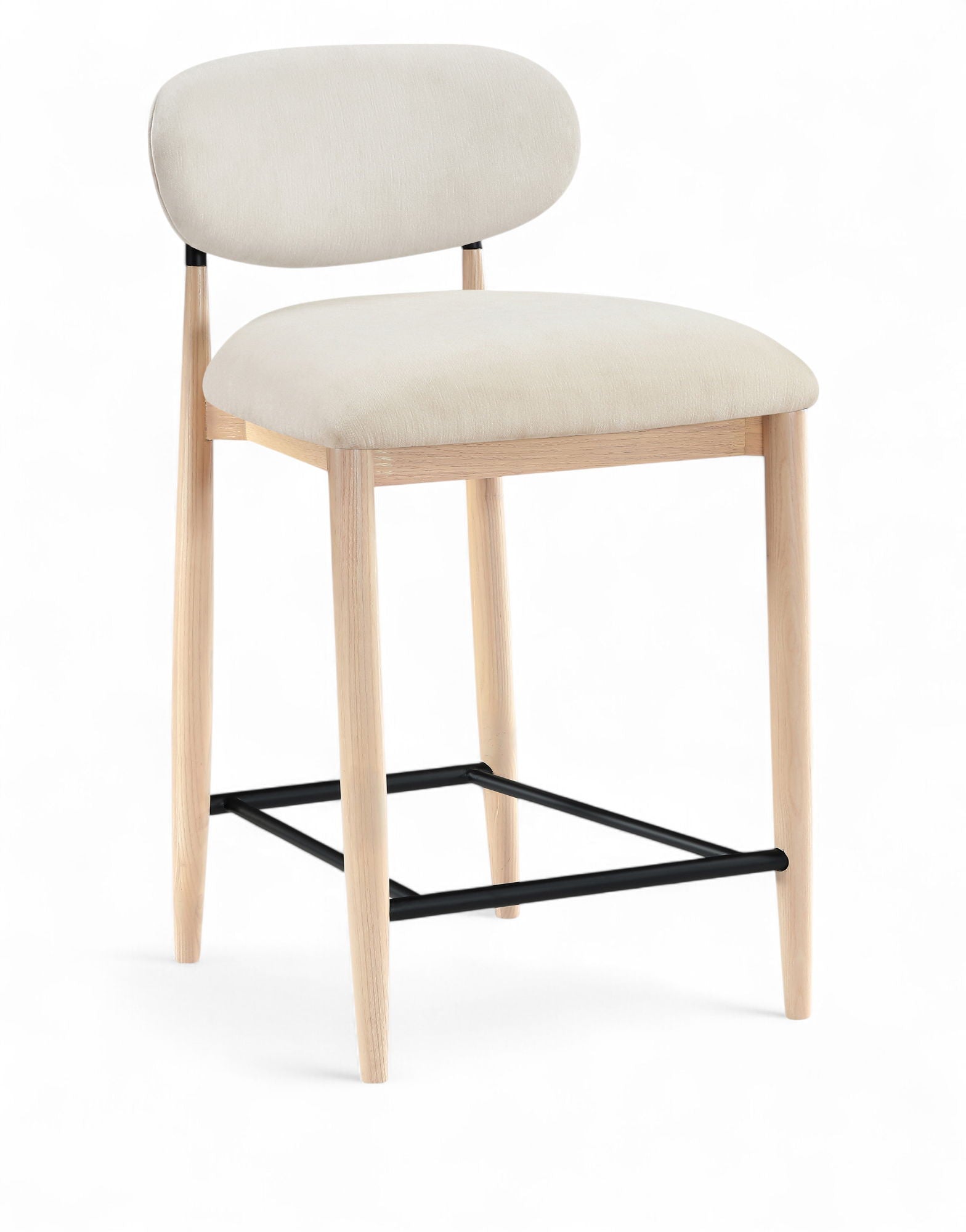 Riccio - Upholstered Stool - Cream - Urban Living Furniture (Los Angeles, CA)