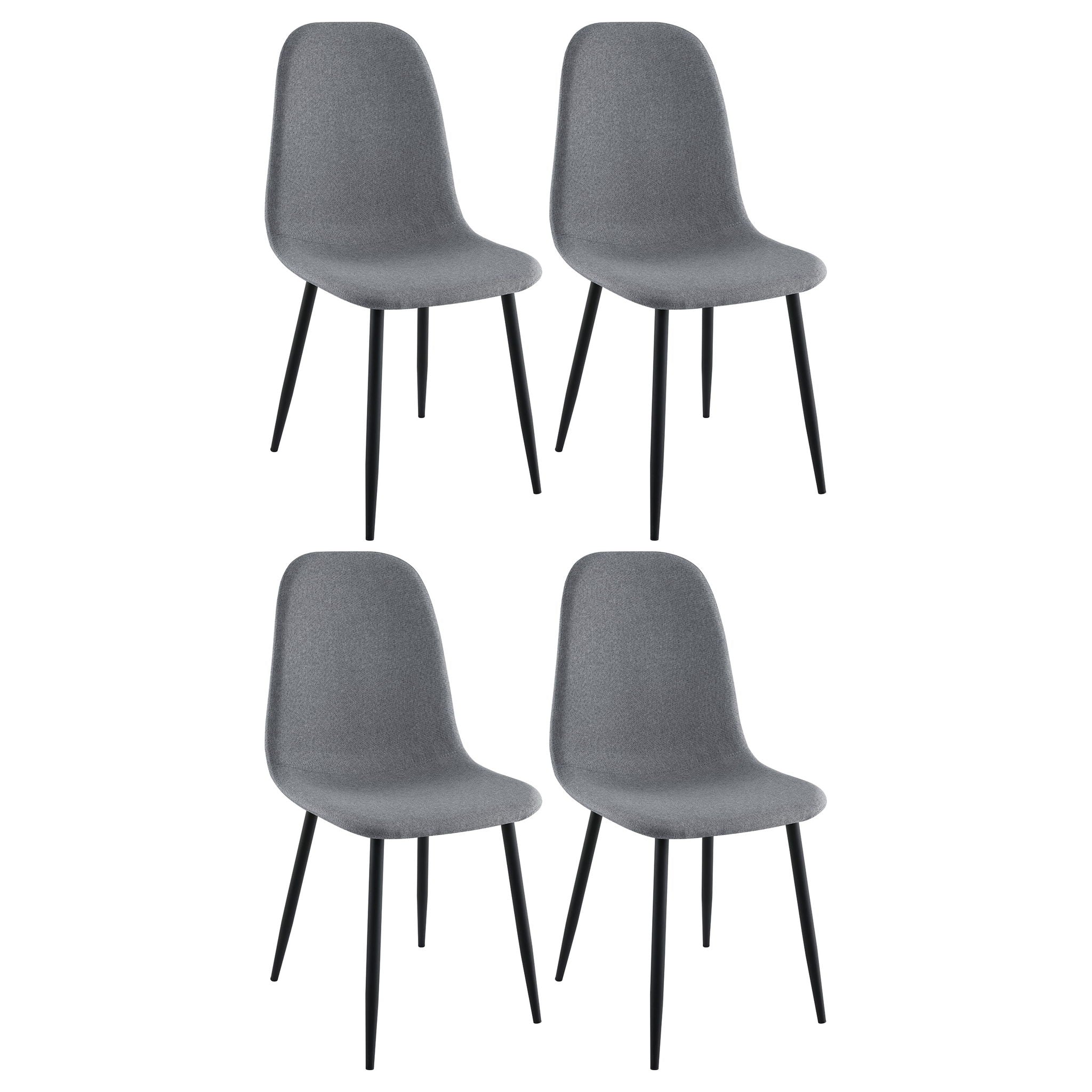 Dennison - Upholstered Dining Side Chair (Set of 4) - Gray - Urban Living Furniture (Los Angeles, CA)