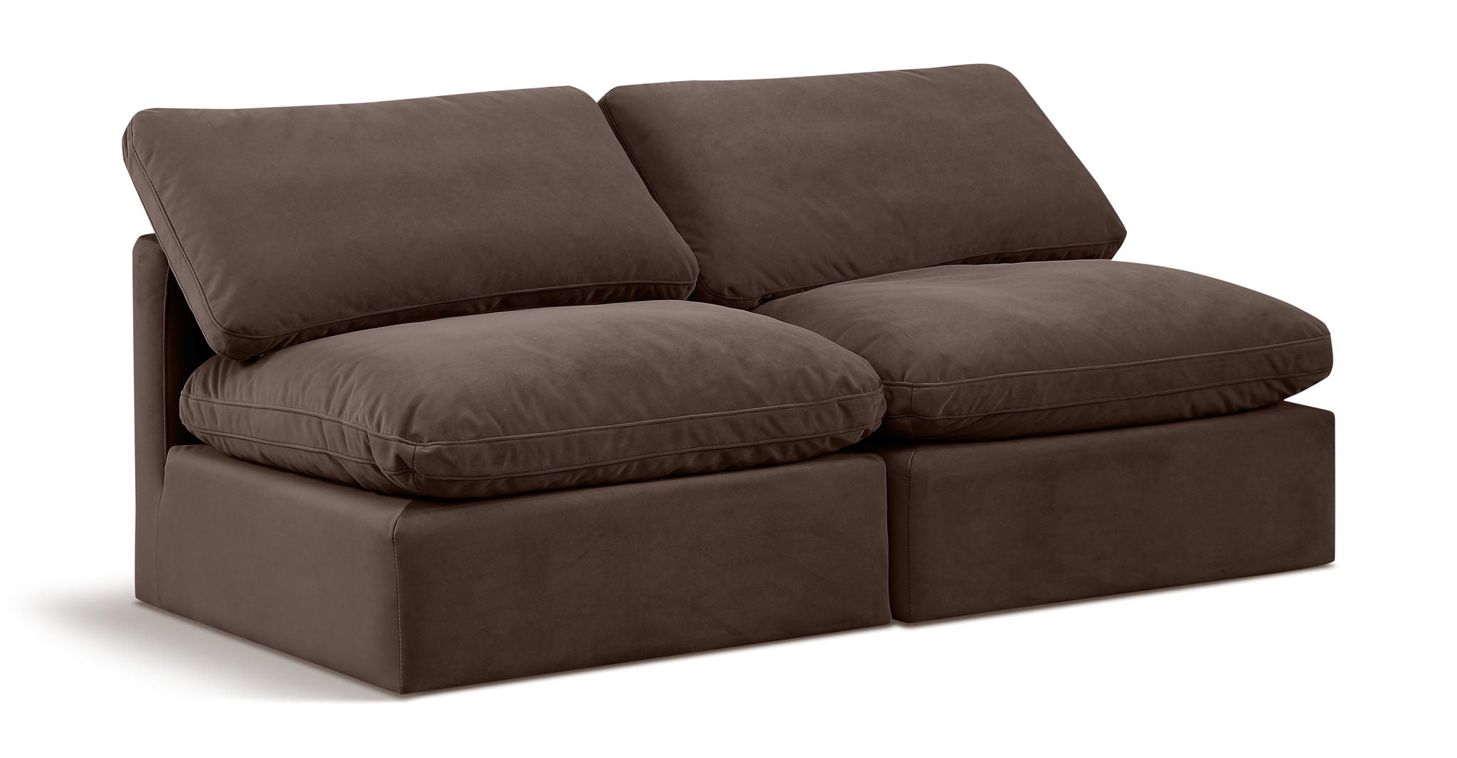Indulge - Velvet 2 Seat Modular Armless Sofa - Urban Living Furniture (Los Angeles, CA)
