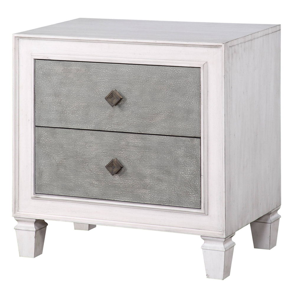 Katia - Nightstand - Rustic Gray & Weathered White - Urban Living Furniture (Los Angeles, CA)