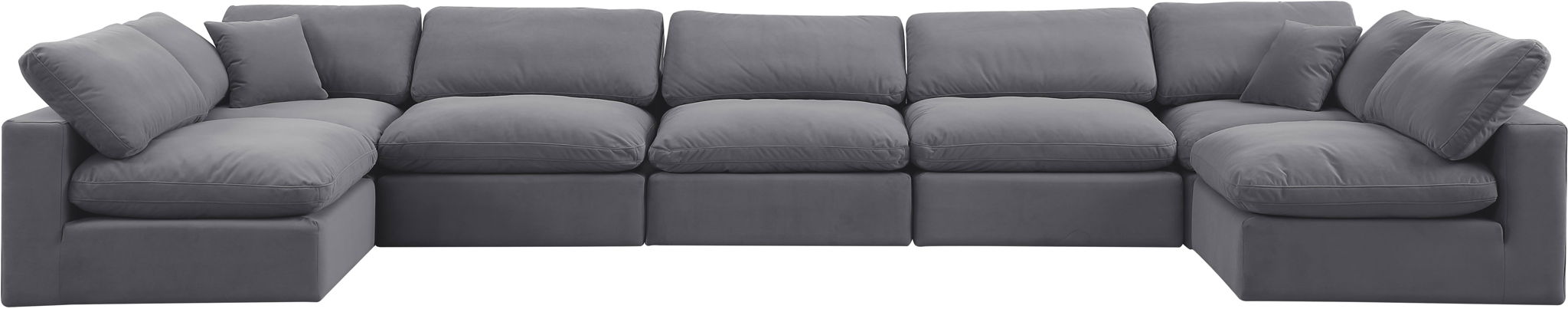 Comfy - 7 Piece Velvet Modular Armless Sectional - Urban Living Furniture (Los Angeles, CA)