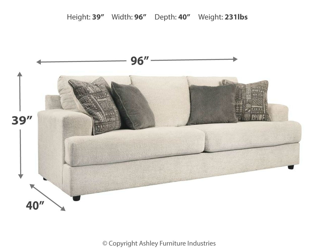 Soletren - Queen Sofa Sleeper - Stone - Urban Living Furniture (Los Angeles, CA)