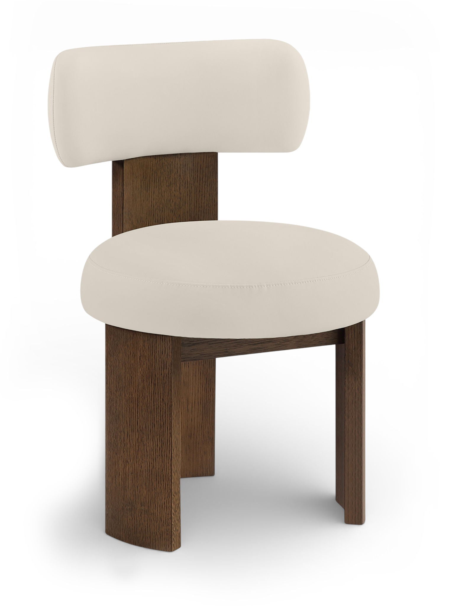 Atelier - Vegan Leather Upholstered Dining Chair (Set of 2) - Taupe / Painted Brown - Urban Living Furniture (Los Angeles, CA)