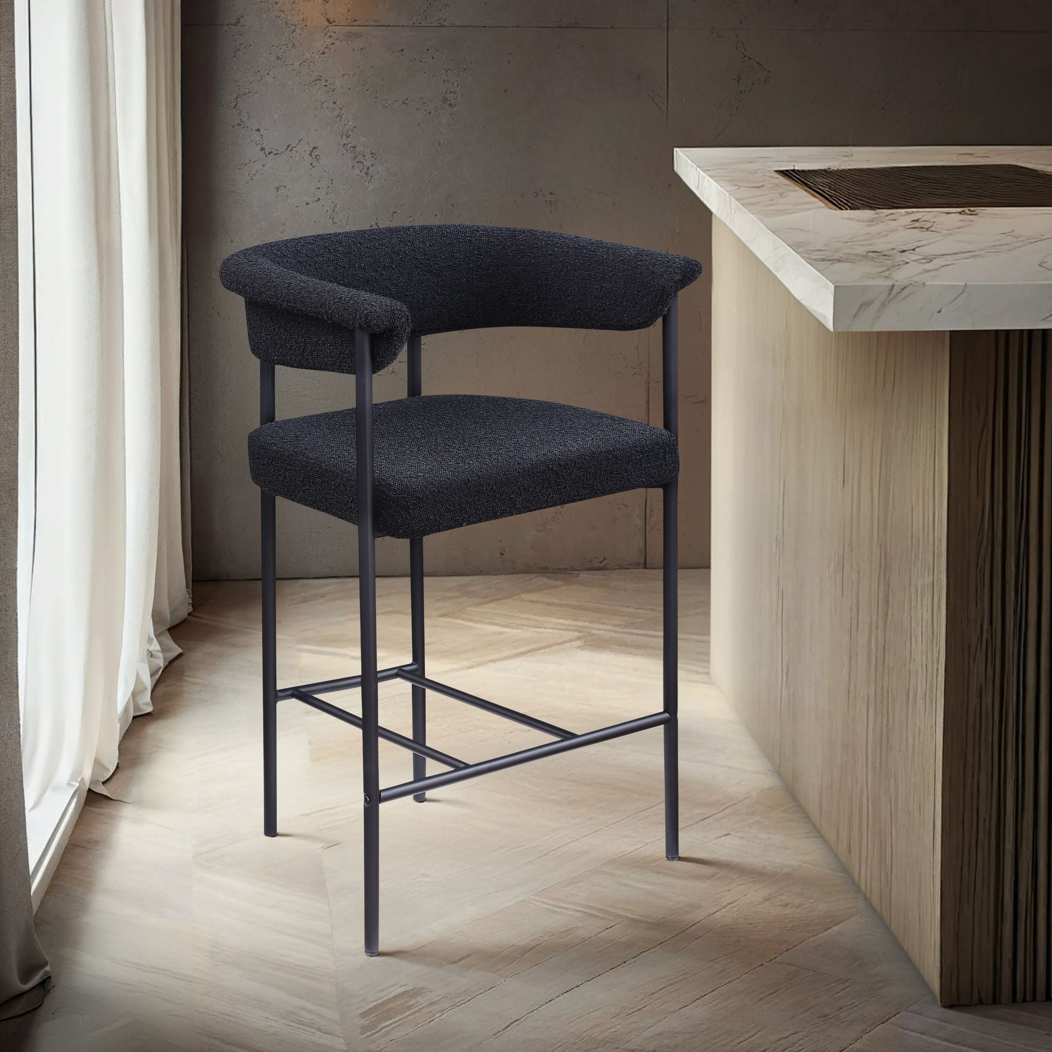 Malin - Boucle Counter Stool (Set of 2) - Urban Living Furniture (Los Angeles, CA)