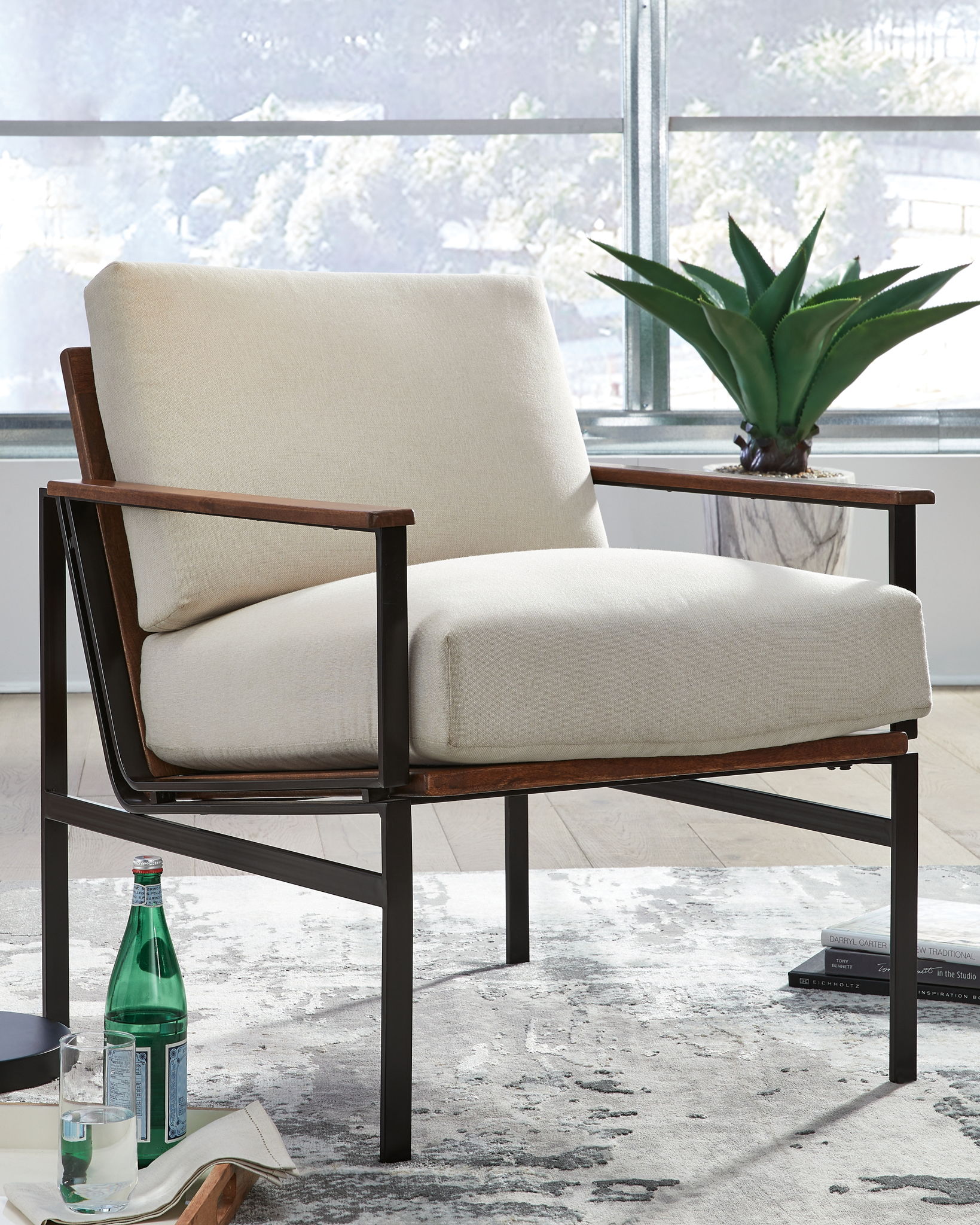 Tilden - Ivory / Brown - Accent Chair - Urban Living Furniture (Los Angeles, CA)