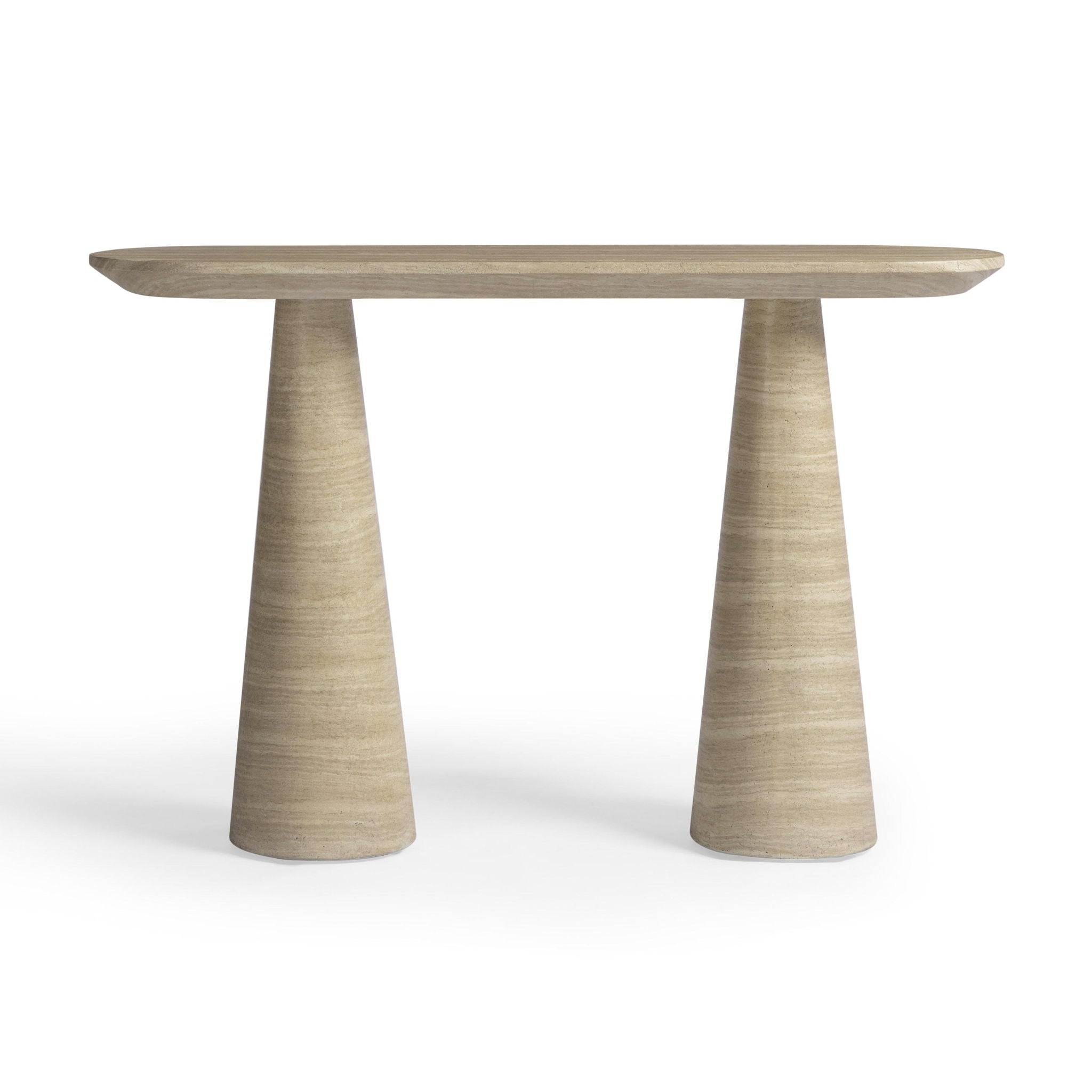 Sandra - Indoor / Outdoor Console Table - Travertine - Urban Living Furniture (Los Angeles, CA)