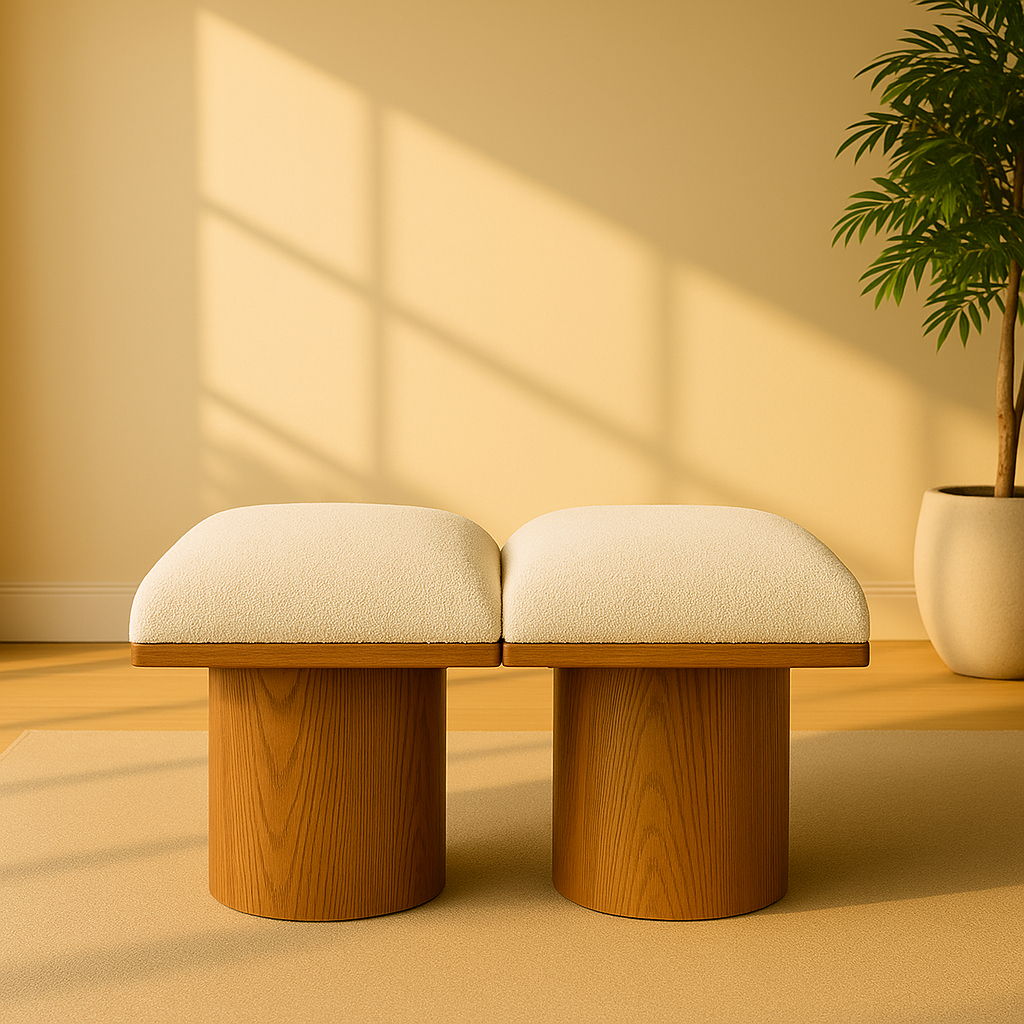 Pavilion - 2 Piece Modular Bench With Brown Base