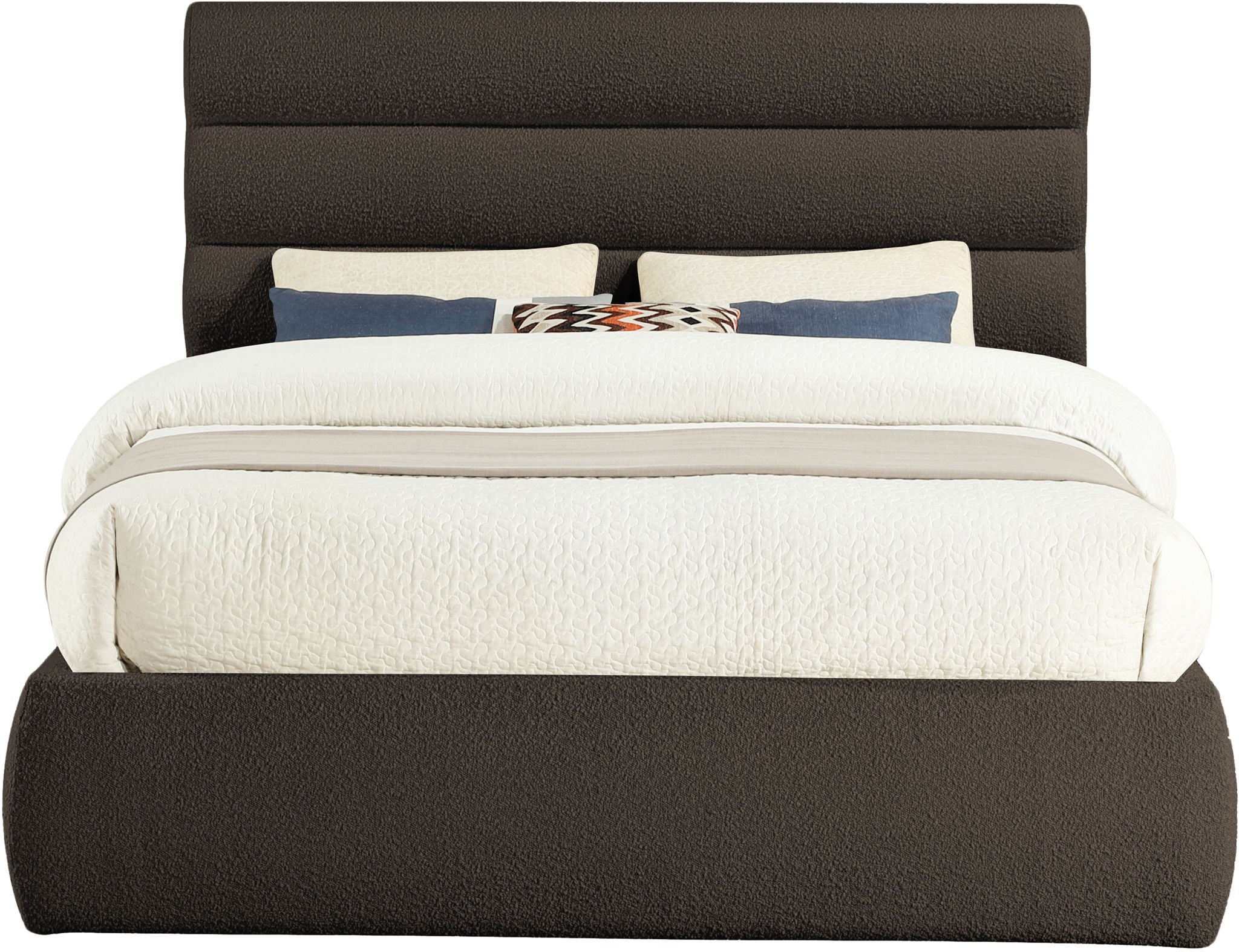 Adam - Boucle Fabric Bed With 52" Headboard