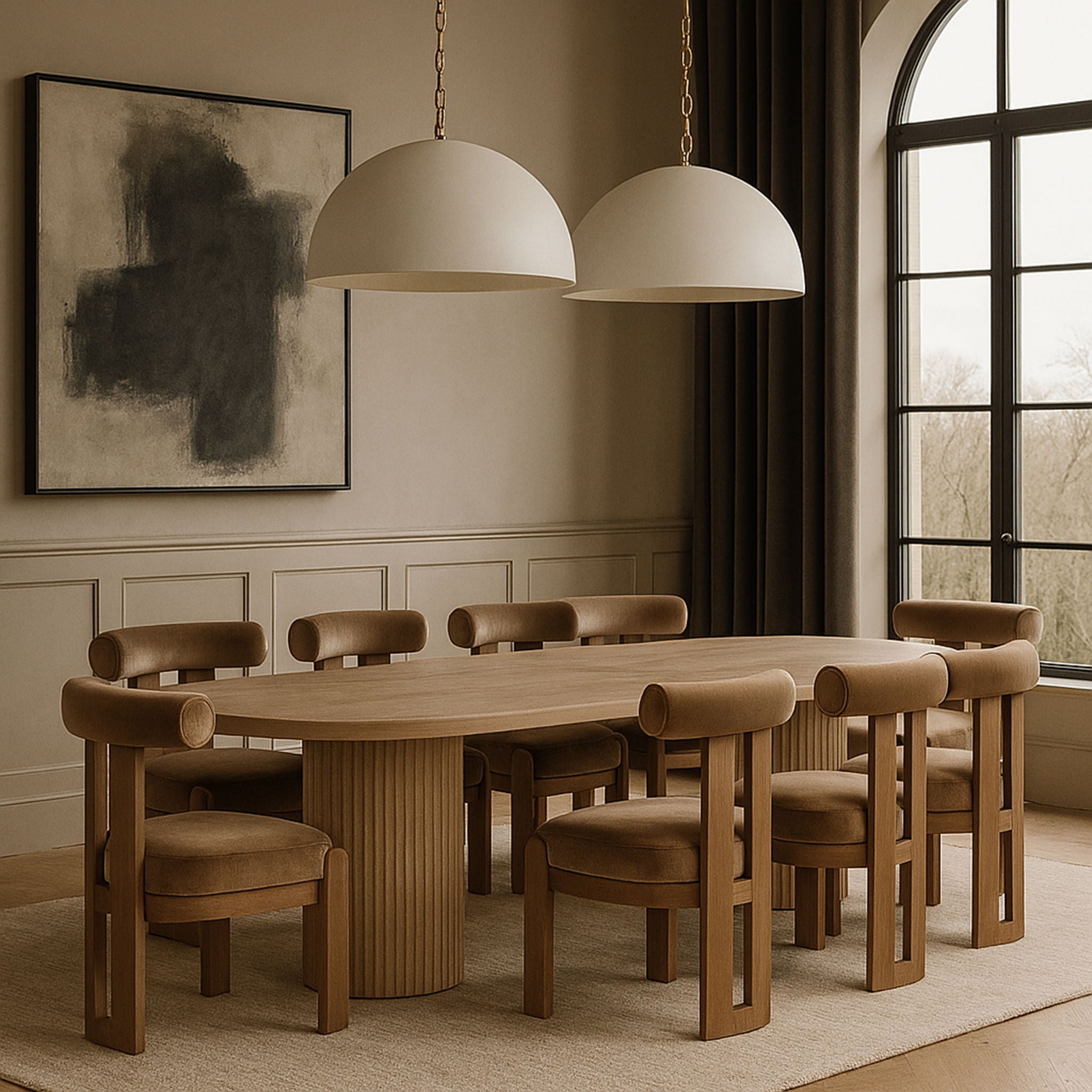 Arienzo - Performance Fabric Upholstered Dining Chair (Set of 2) - Walnut Base