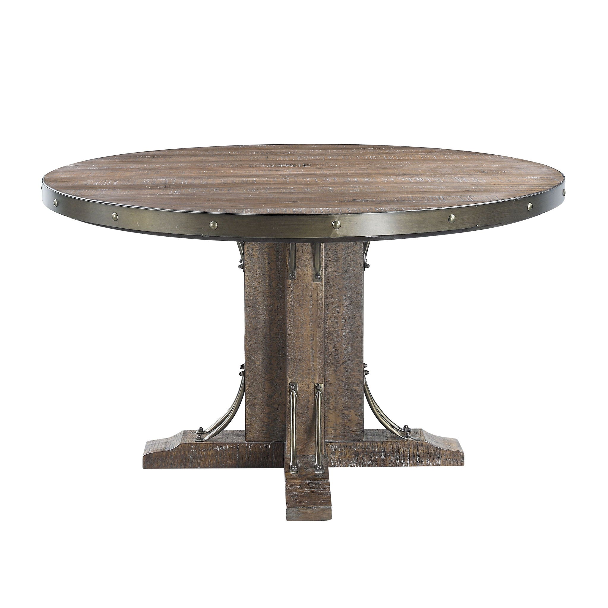Raphaela - Round Dining Table - Weathered Cherry - Urban Living Furniture (Los Angeles, CA)