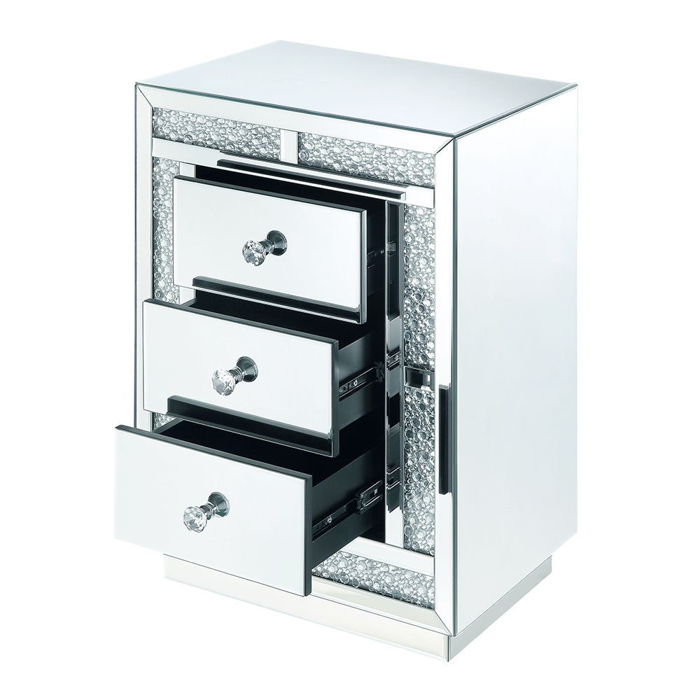 Mallika - Accent Table - Mirrored & Faux Crystals - Urban Living Furniture (Los Angeles, CA)