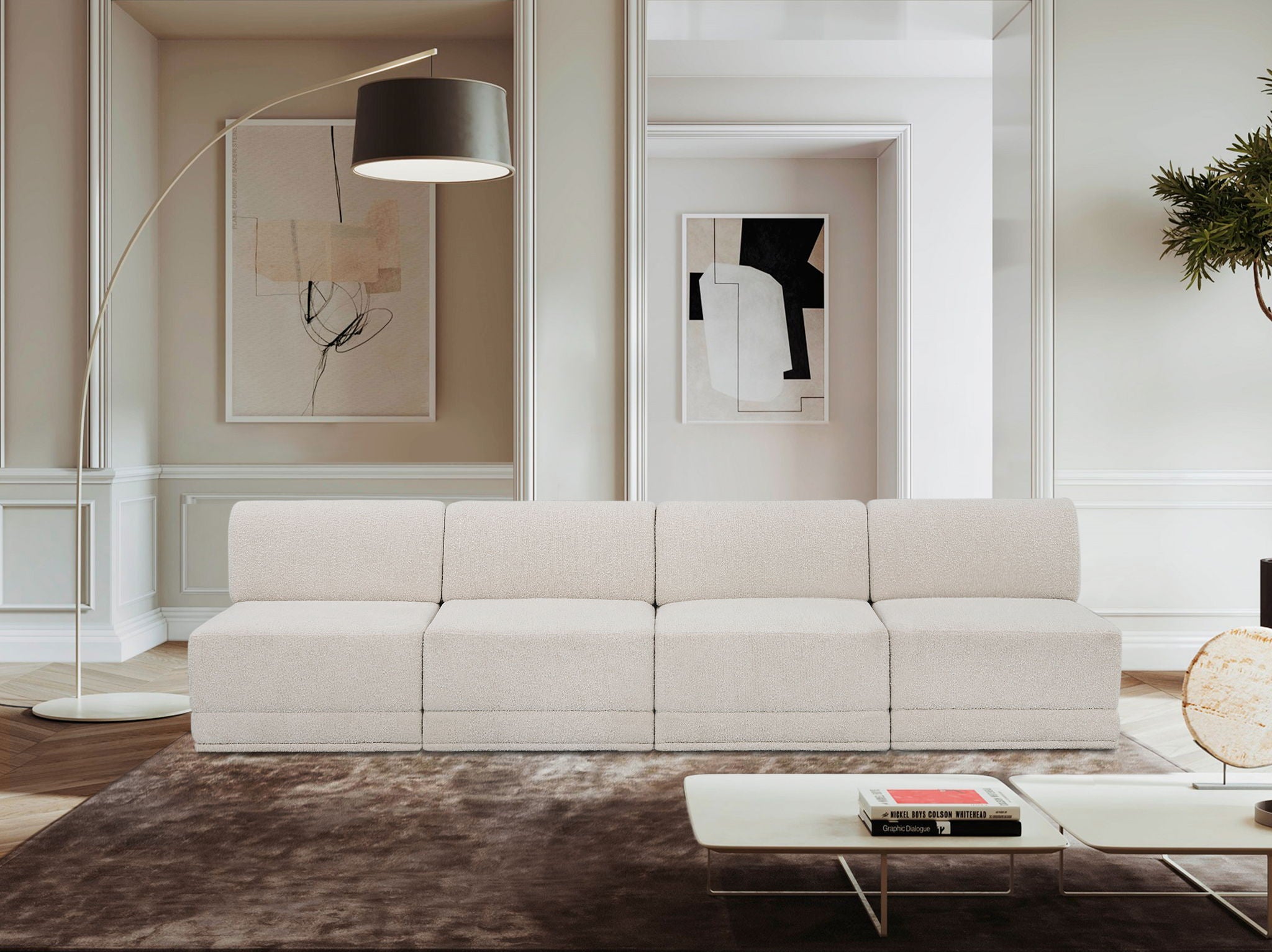 Ollie - 4 Seat Armless Modular Sofa - Urban Living Furniture (Los Angeles, CA)