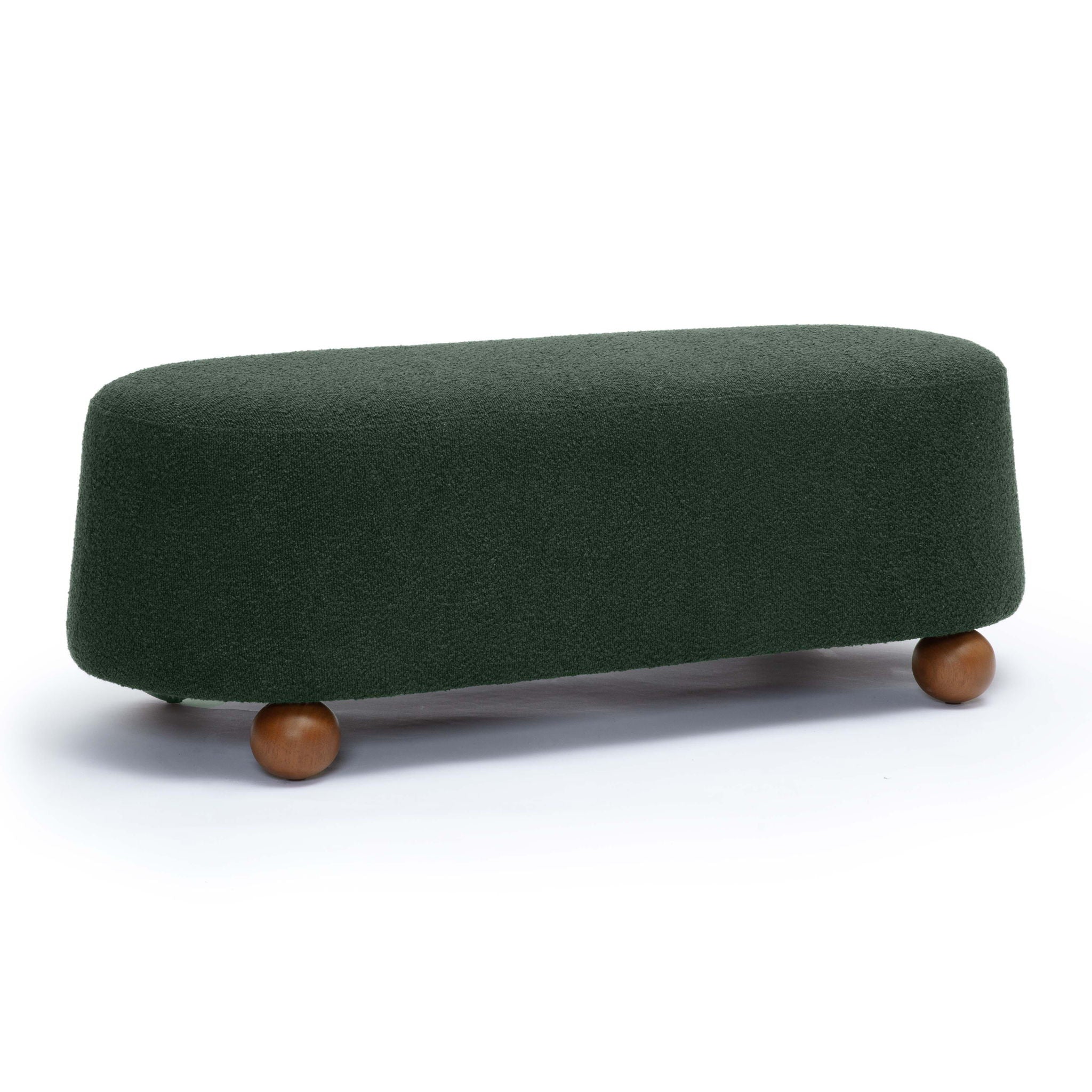Jaine - Boucle Large Ottoman - Forest Green - Urban Living Furniture (Los Angeles, CA)