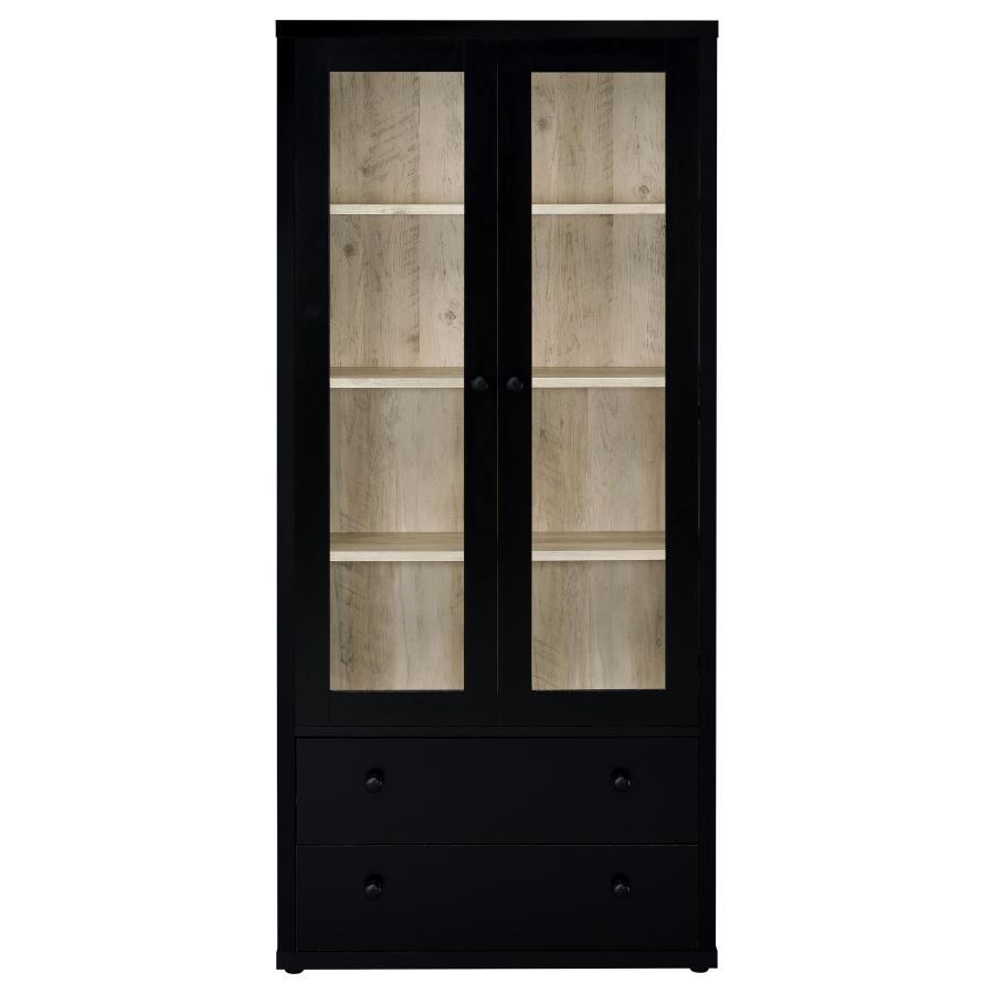 Hawthorne - 4-Shelf Glass Door Tall Cabinet With Drawers - Urban Living Furniture (Los Angeles, CA)