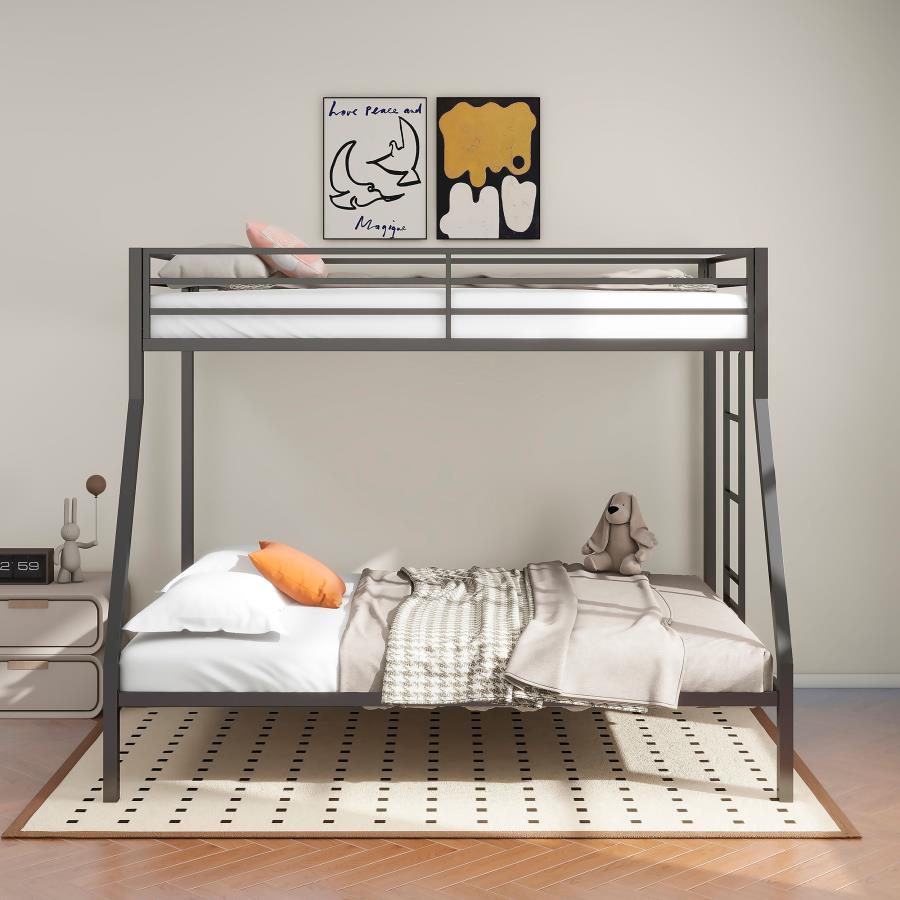 Alevera - Metal Bunk Bed With Ladder - Urban Living Furniture (Los Angeles, CA)