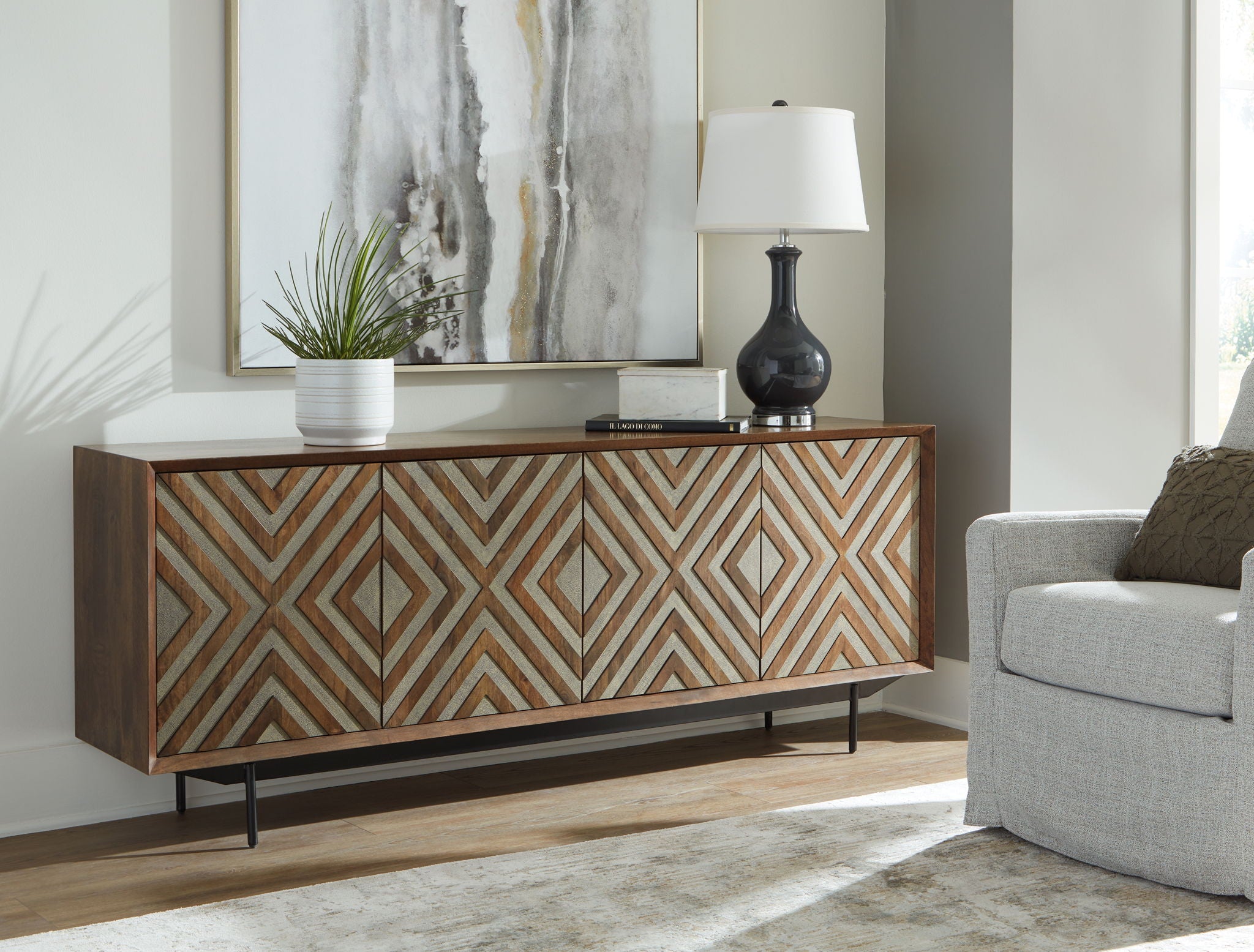 Dreggan - Brown / Gold Finish - Accent Cabinet - Urban Living Furniture (Los Angeles, CA)