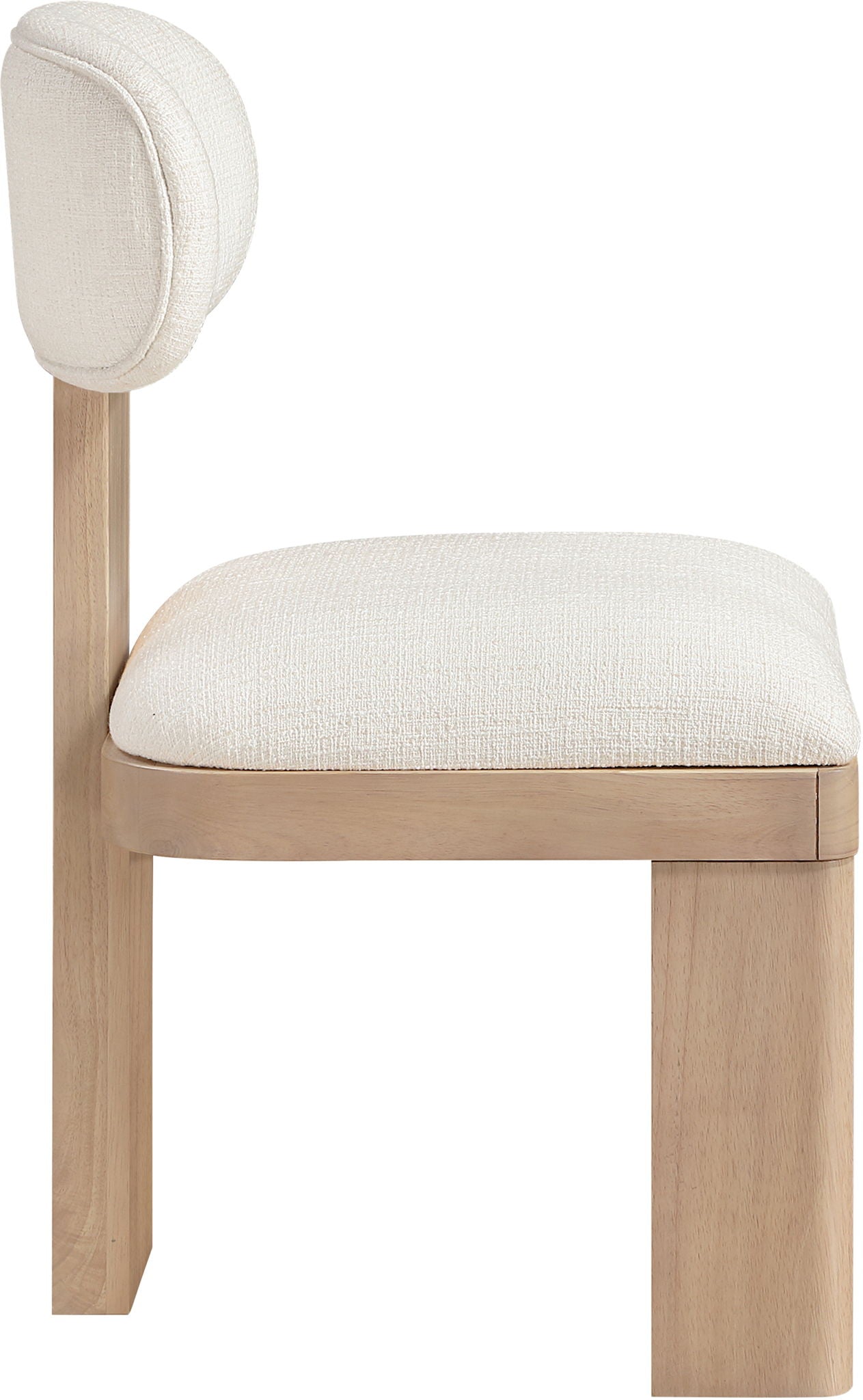 Timbra - Linen Textured Fabric Upholstered Dining Chair (Set of 2) - Natural Base