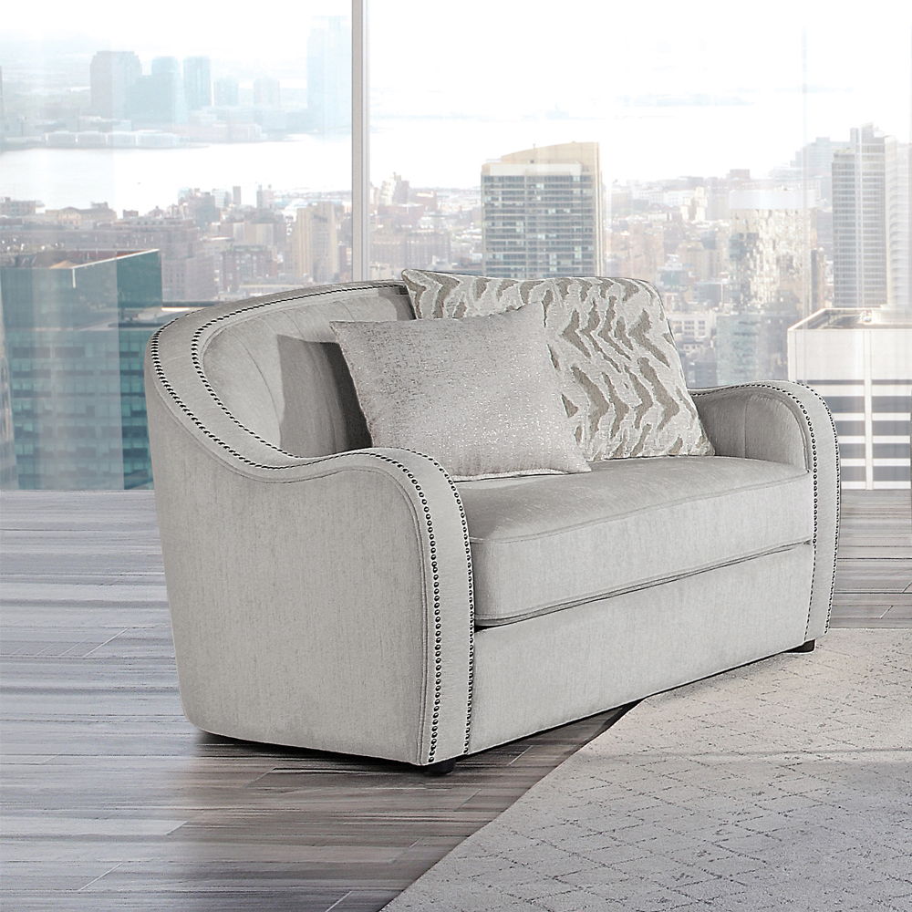 Mahler - Chair With 2 Pillows - Beige Linen - Urban Living Furniture (Los Angeles, CA)