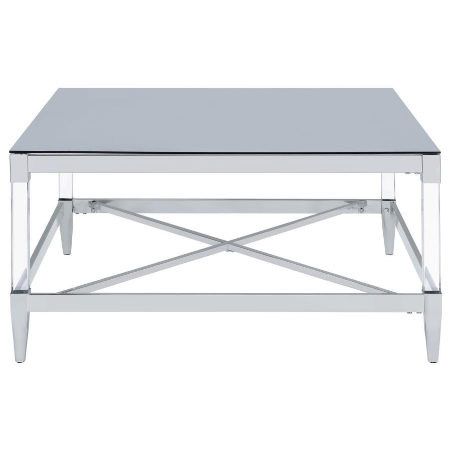 Lindley - Square Tempered Mirror Acrylic Table - Urban Living Furniture (Los Angeles, CA)