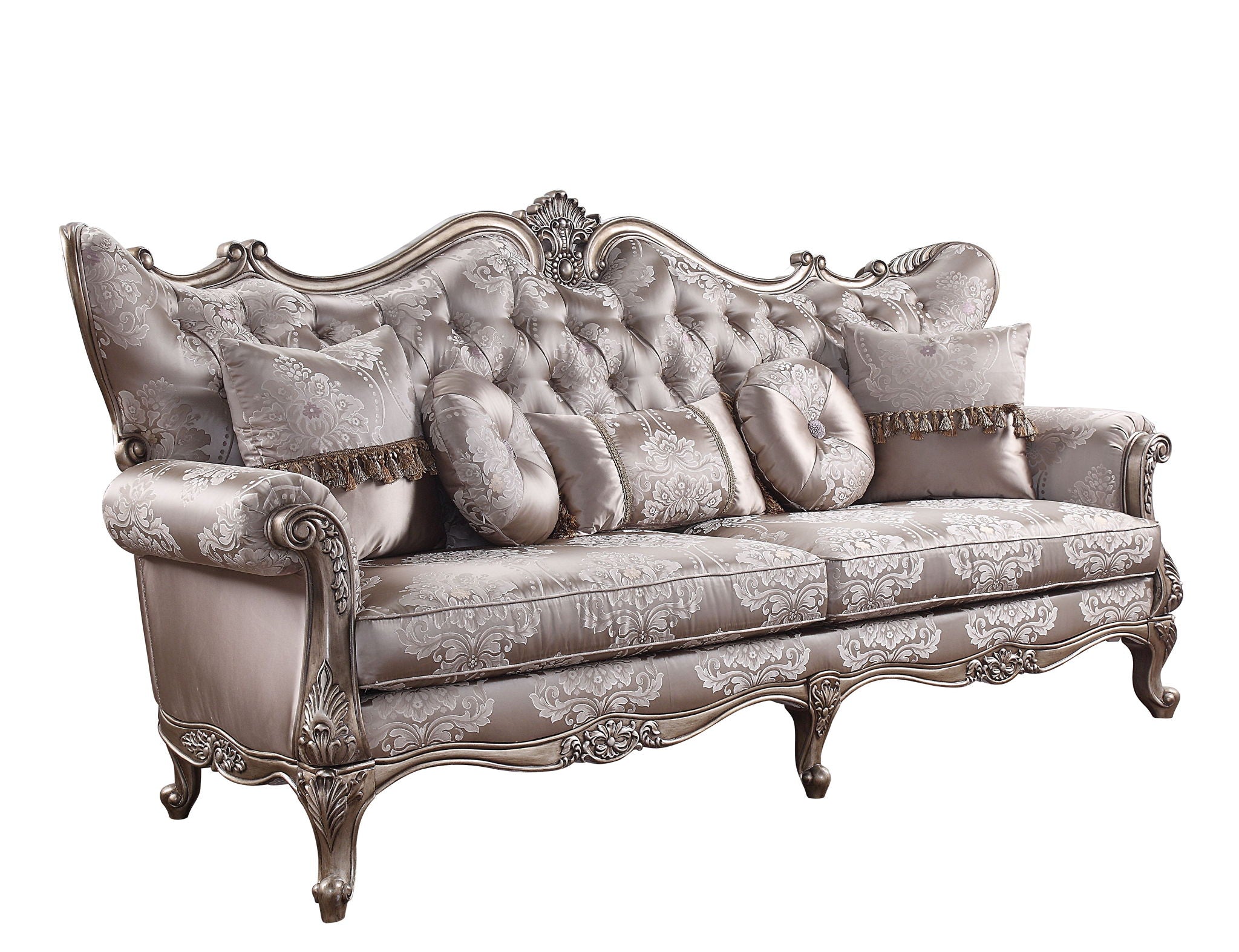 Jayceon - Sofa With 5 Pillows - Fabric & Champagne - Urban Living Furniture (Los Angeles, CA)