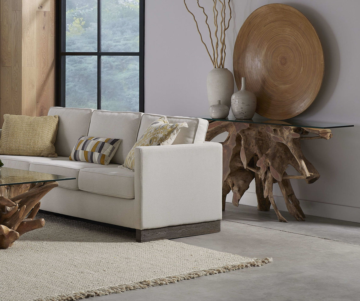 One - Teak Root Console Table Base - Warm Teak