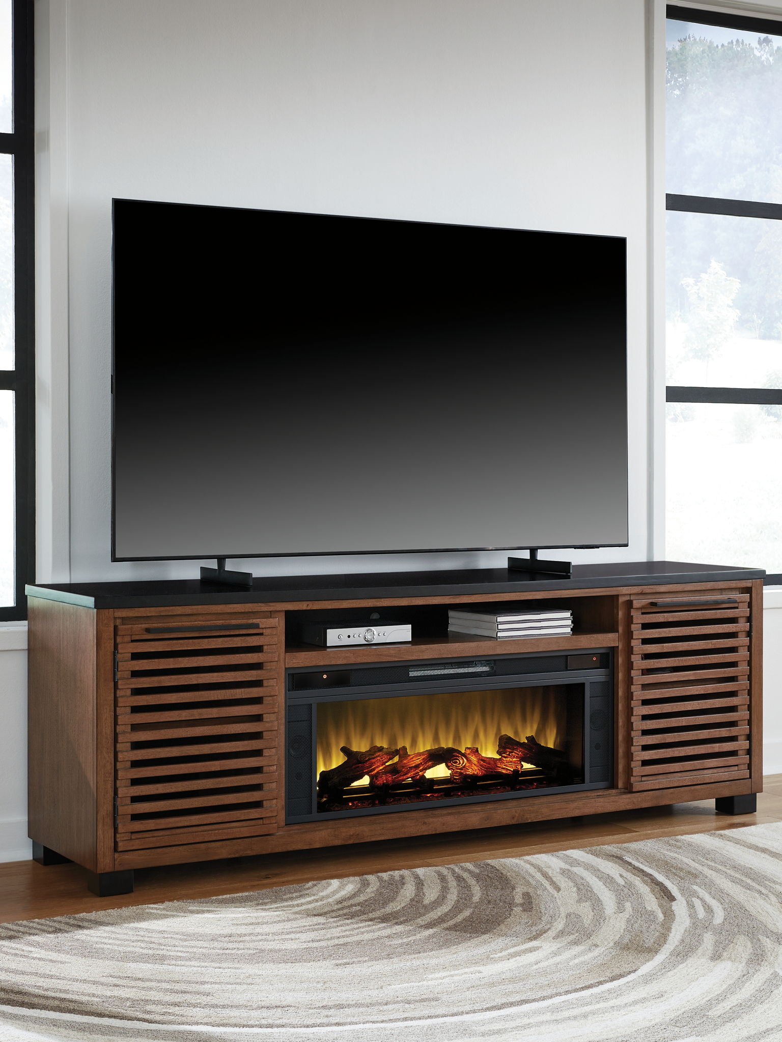 Kallari - TV Stand With Fireplace Option - Urban Living Furniture (Los Angeles, CA)
