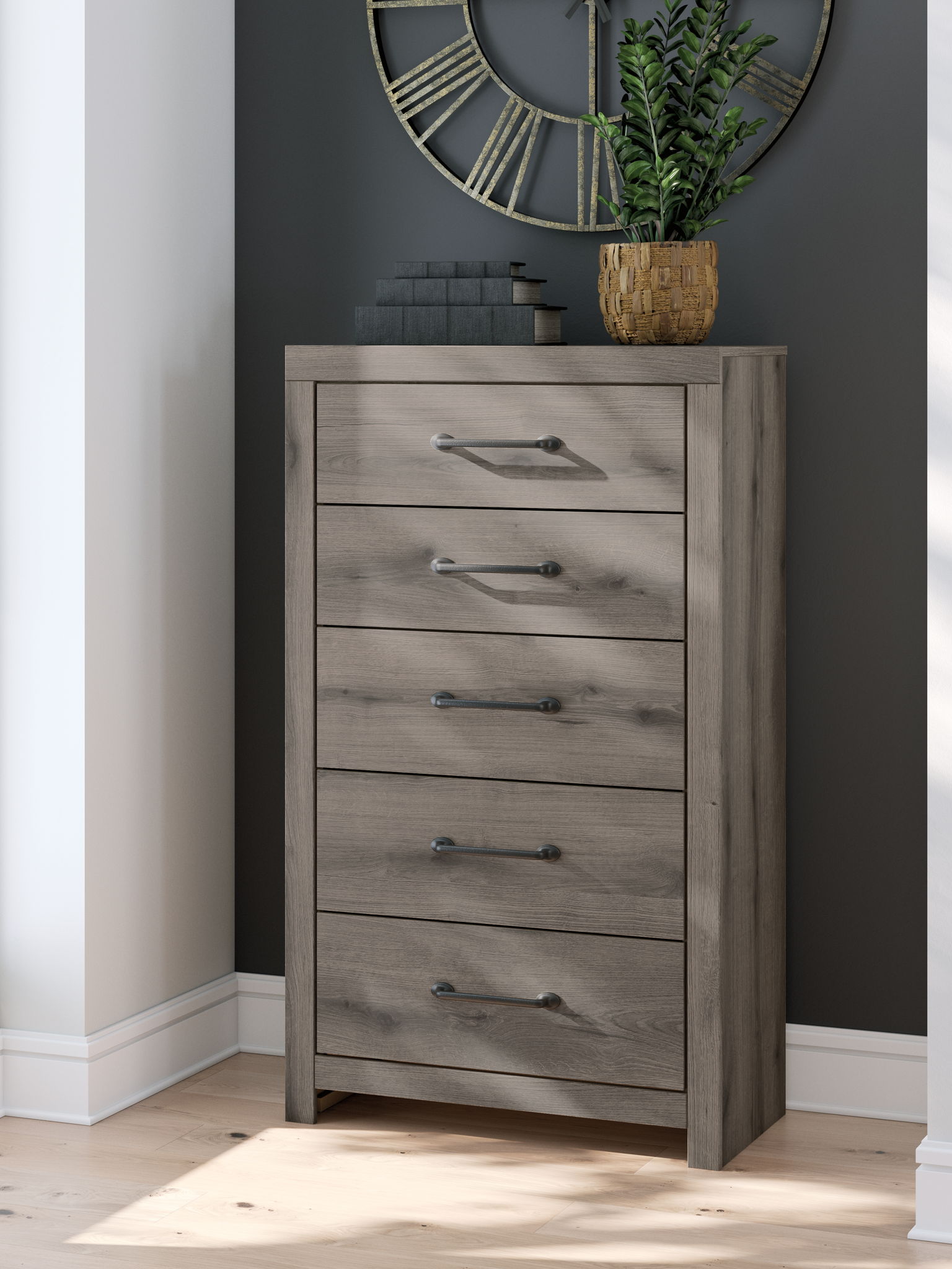 Graystorm - Brown Gray - Five Drawer Chest - Urban Living Furniture (Los Angeles, CA)
