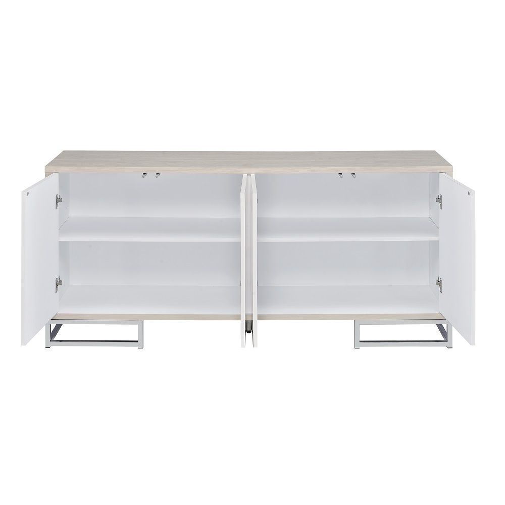 Panos - Console Cabinet - White Marble Print & Chrome - Urban Living Furniture (Los Angeles, CA)