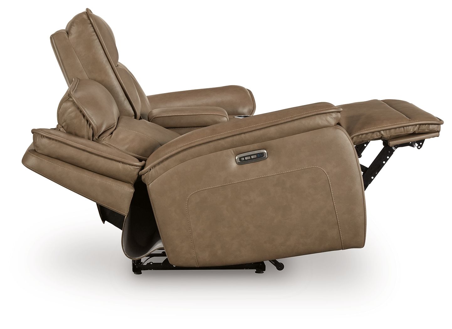 Glencroft - Power Reclining Loveseat With Console / Adjustable Headrest - Sahara - Urban Living Furniture (Los Angeles, CA)