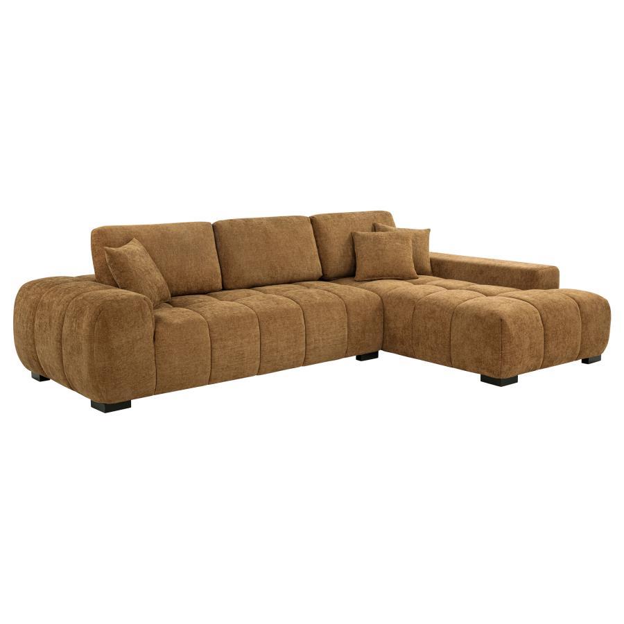 Octavia - LAF Sofa With Pillow, Box 1 of 2 - Amber
