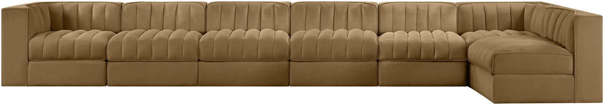 Rummi - Velvet Performance Fabric Upholstered 7 Piece Modular Sectional, L-Shaped (Right) - Urban Living Furniture (Los Angeles, CA)