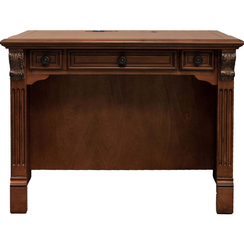 Huntington - Library Desk - Antique Vintage Pecan