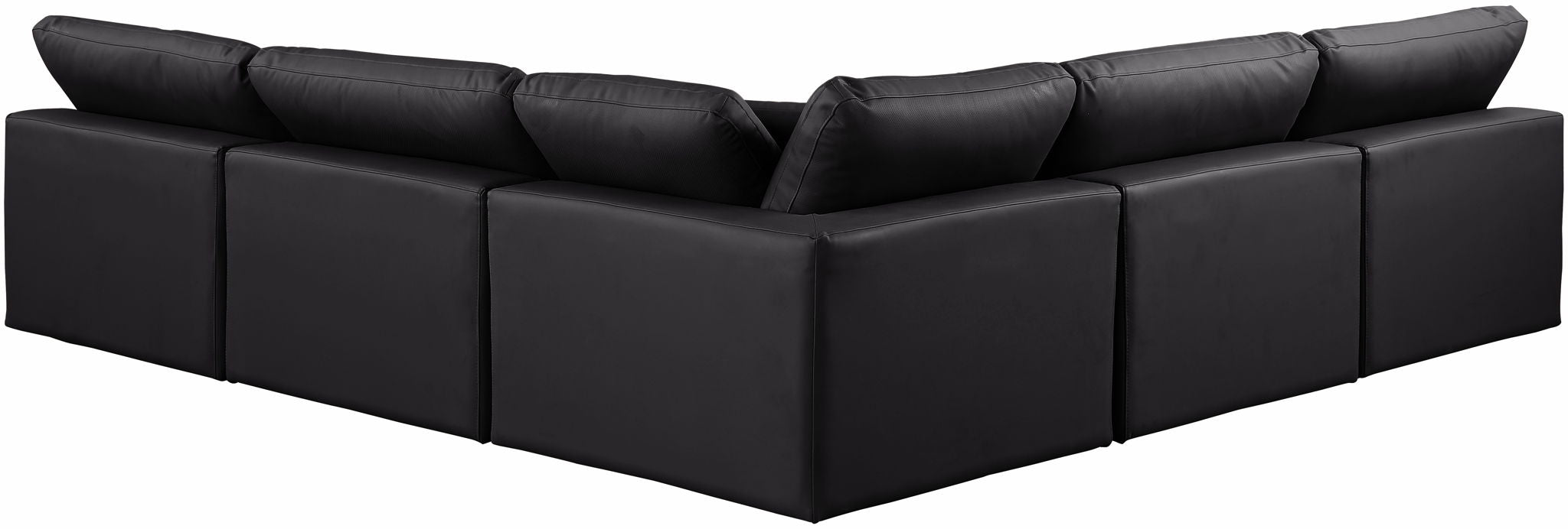 Comfy - 5 Piece Faux Leather Modular Corner Armless Sectional - Urban Living Furniture (Los Angeles, CA)