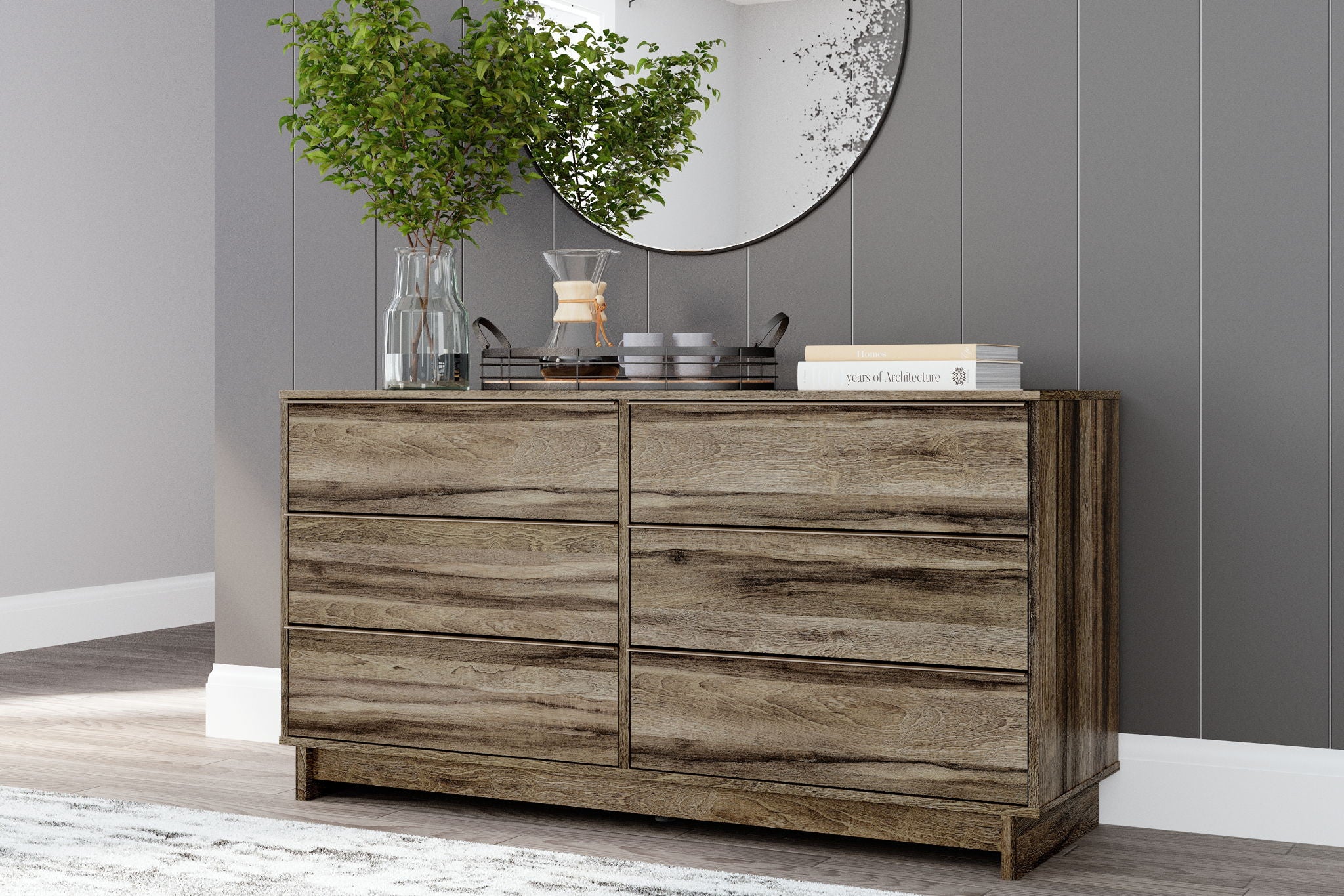 Shallifer - Brown - Six Drawer Dresser - Urban Living Furniture (Los Angeles, CA)