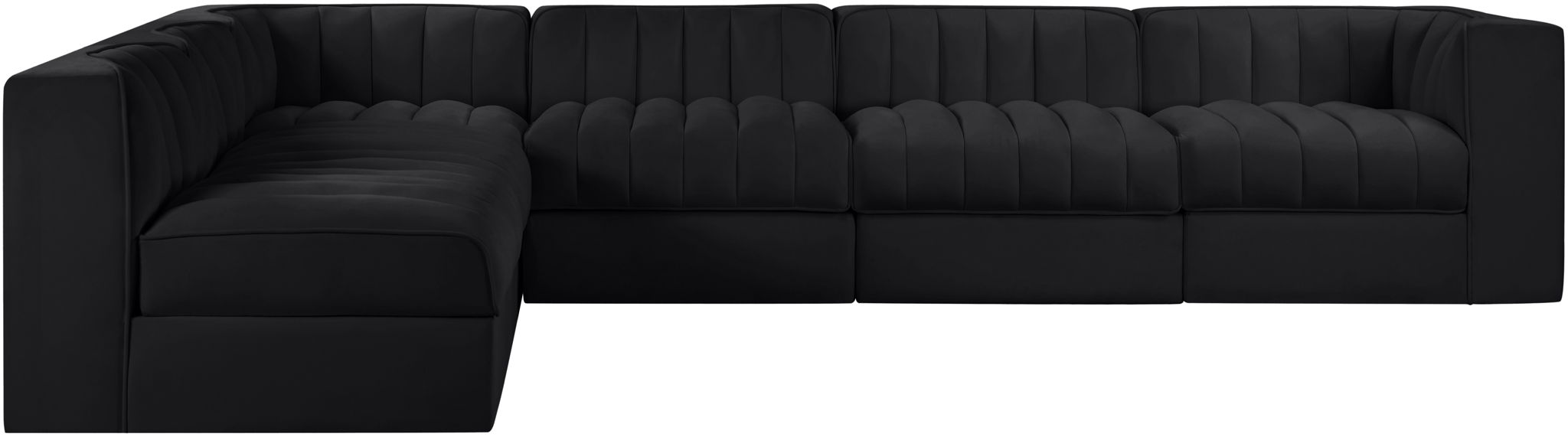 Rummi - Velvet Performance Fabric Upholstered 6 Piece Modular Sectional - Urban Living Furniture (Los Angeles, CA)