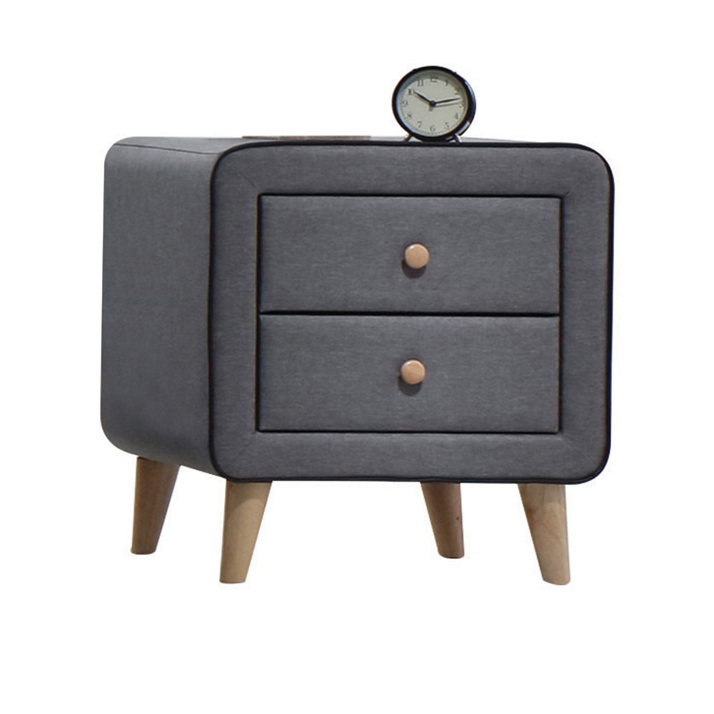 Valda - Nightstand - Light Gray Fabric - Urban Living Furniture (Los Angeles, CA)