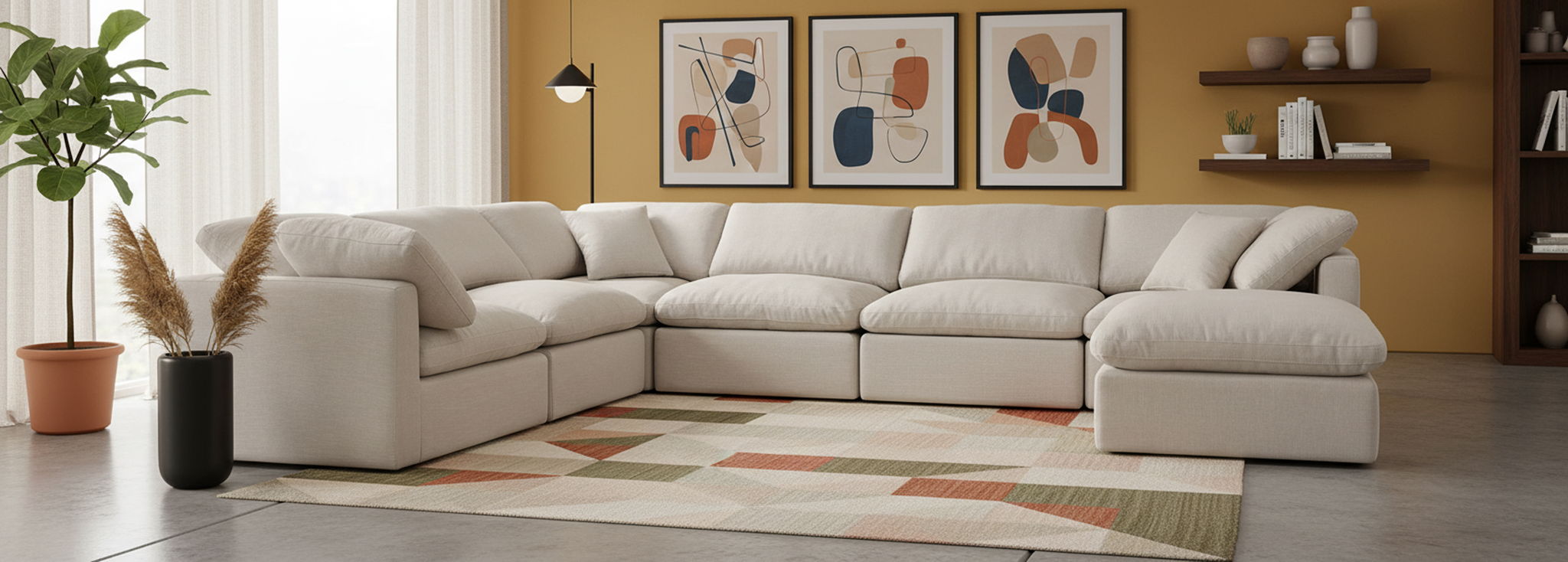 Indulge - Linen 7 Piece Modular Sectional - Urban Living Furniture (Los Angeles, CA)