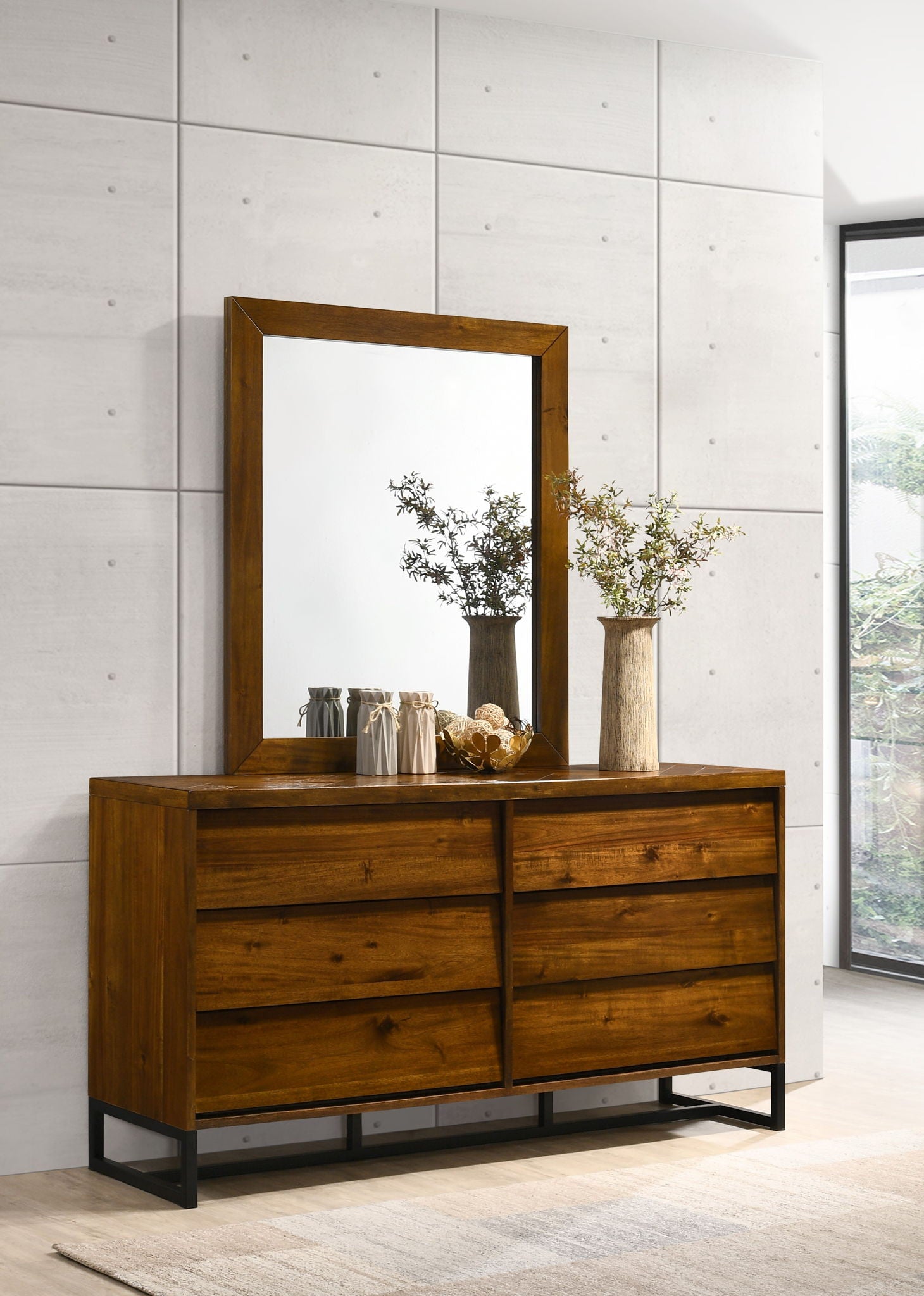 Reed - Mirror - Antique Coffee - Urban Living Furniture (Los Angeles, CA)