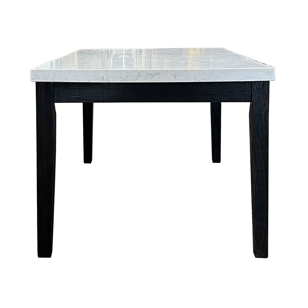 Nolan - Dining Table - White Natural Marble Top & Salvage Dark Oak - Urban Living Furniture (Los Angeles, CA)