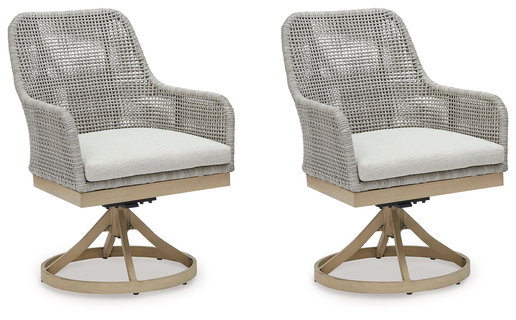 Seton Creek - Gray - Swivel Chair With Cushion (Set of 2) - Urban Living Furniture (Los Angeles, CA)