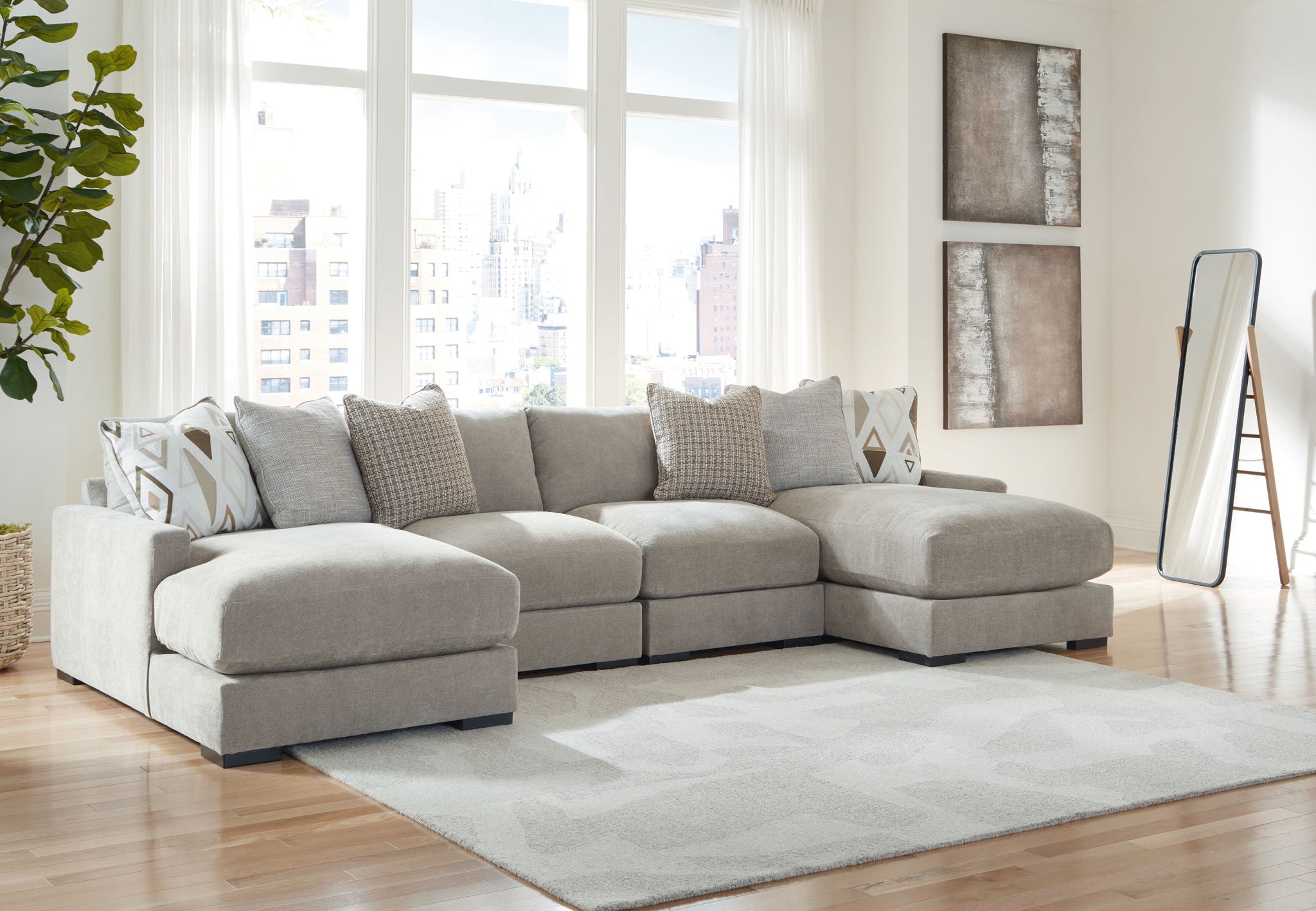 Aslan Court - Sectional With Ottoman Set - Urban Living Furniture (Los Angeles, CA)